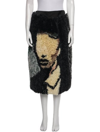 Undercover Printed Knee-Length Skirt