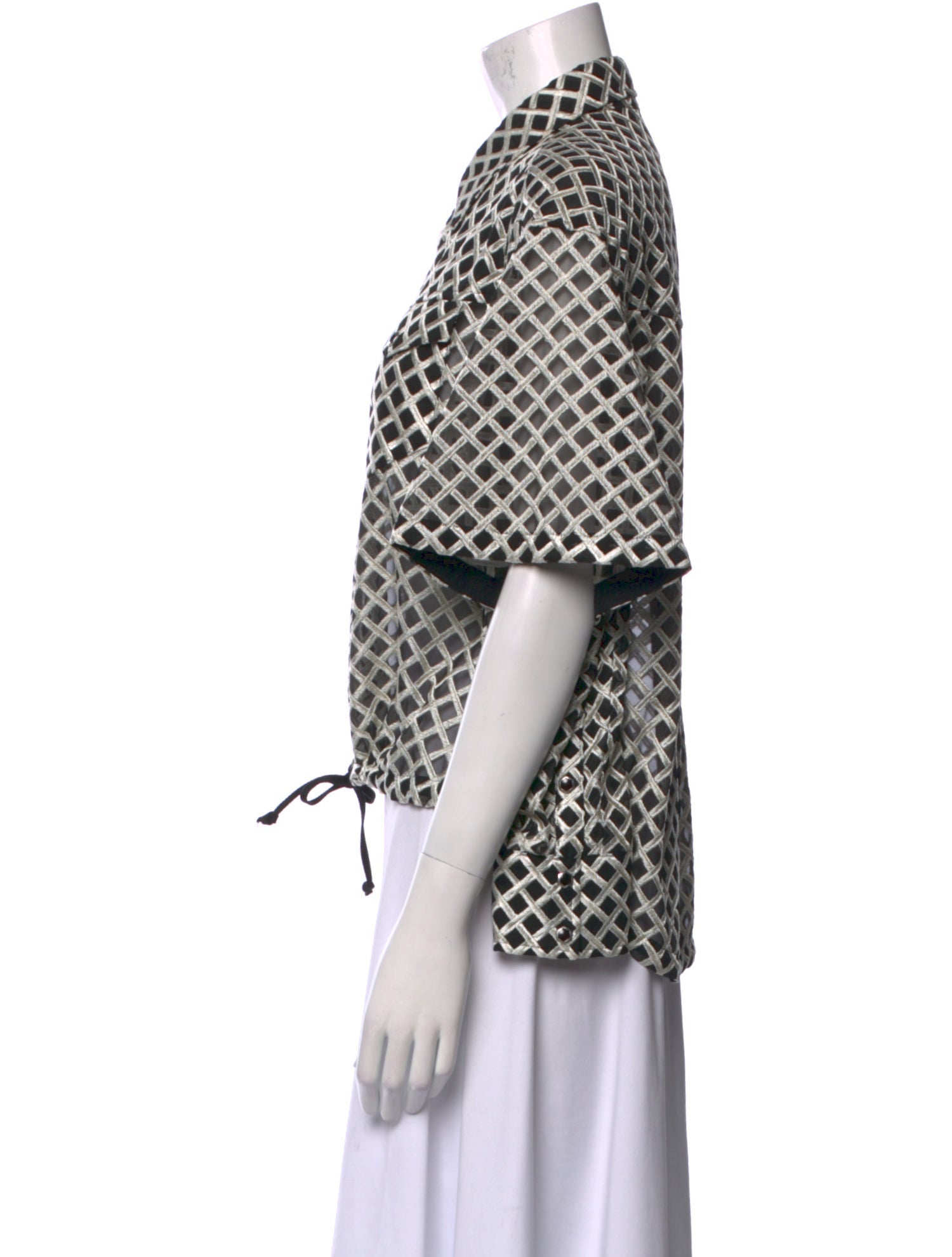 Undercover Printed Short Sleeve Crop Top