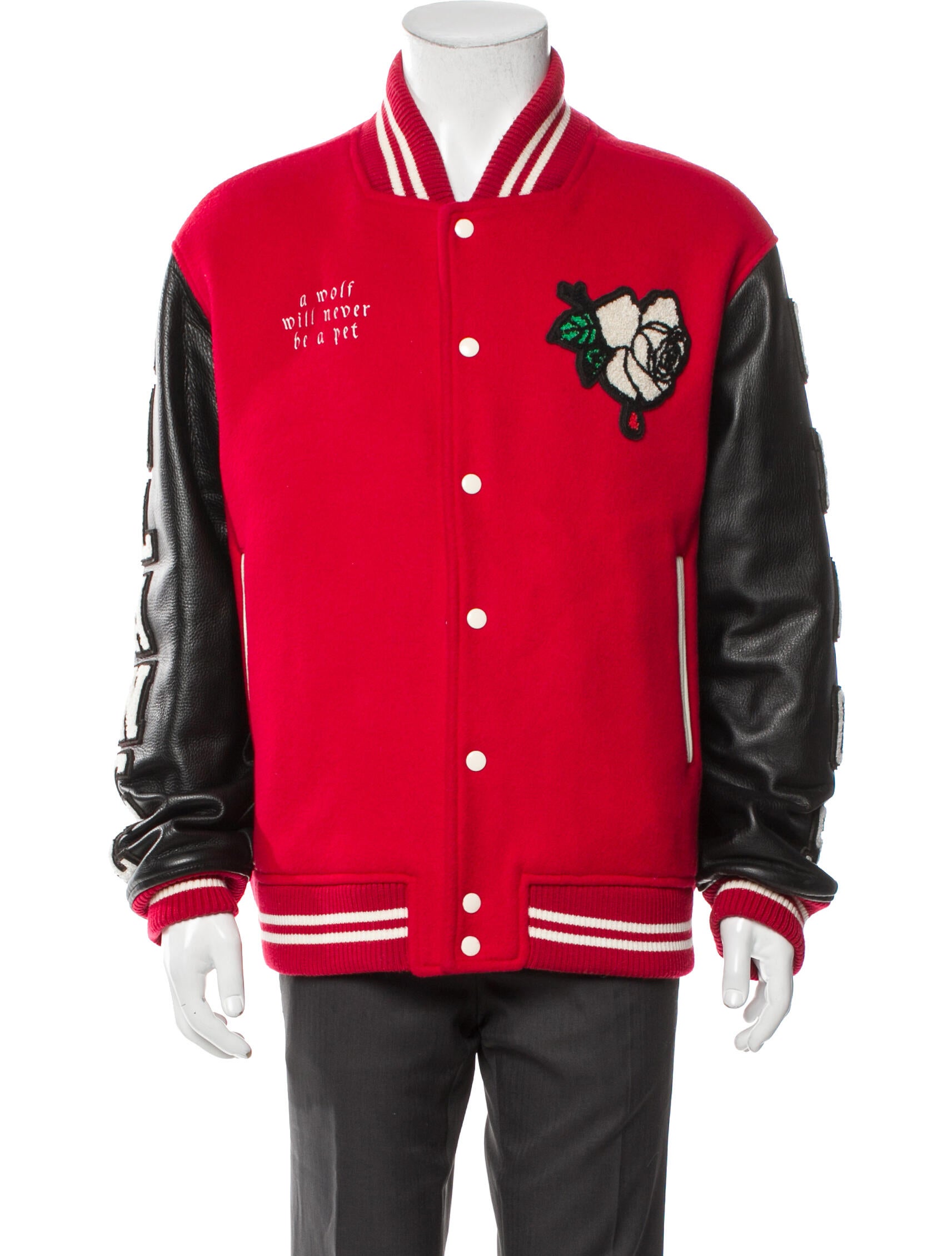 Undercover Wool Colorblock Pattern Varsity Jacket
