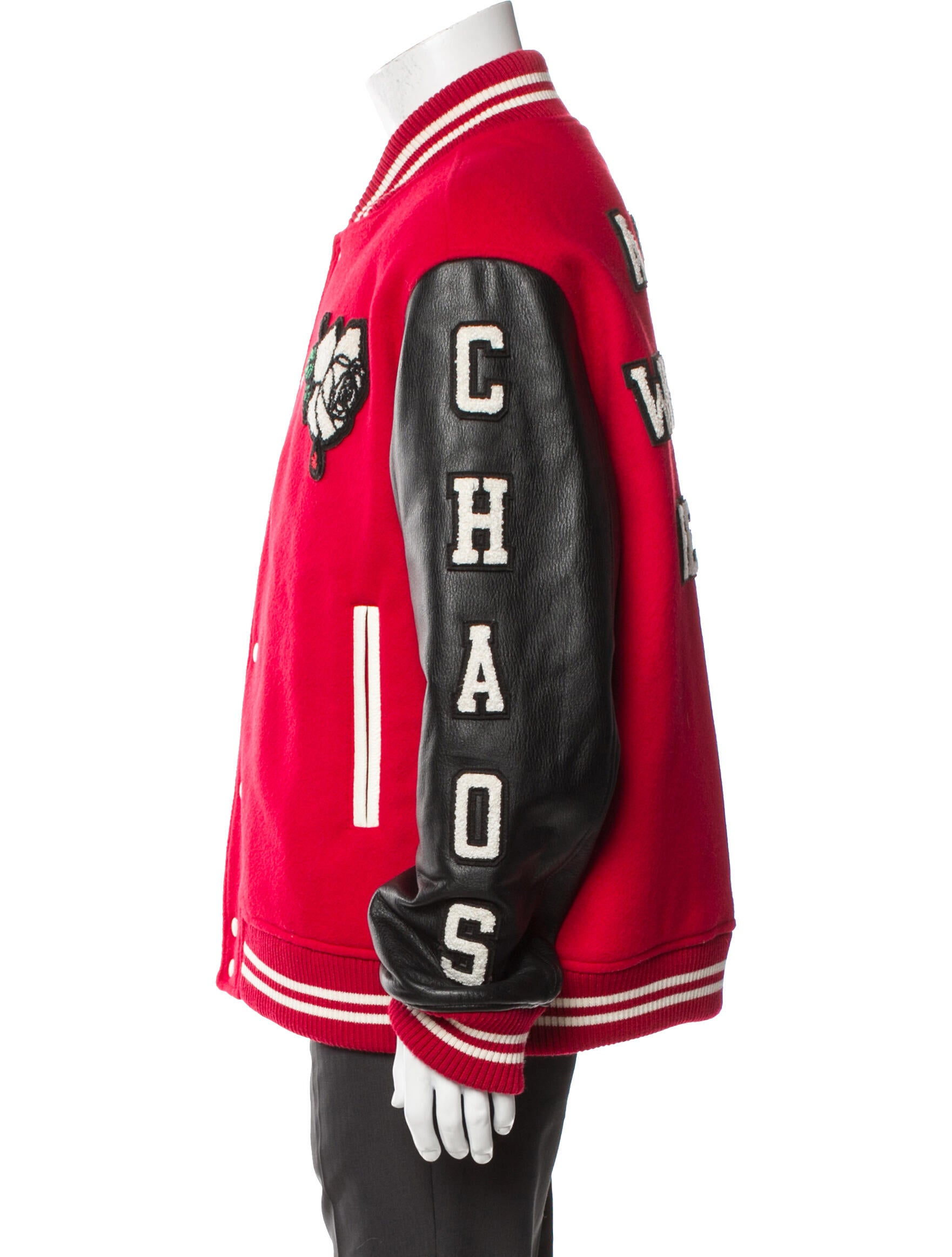 Undercover Wool Colorblock Pattern Varsity Jacket