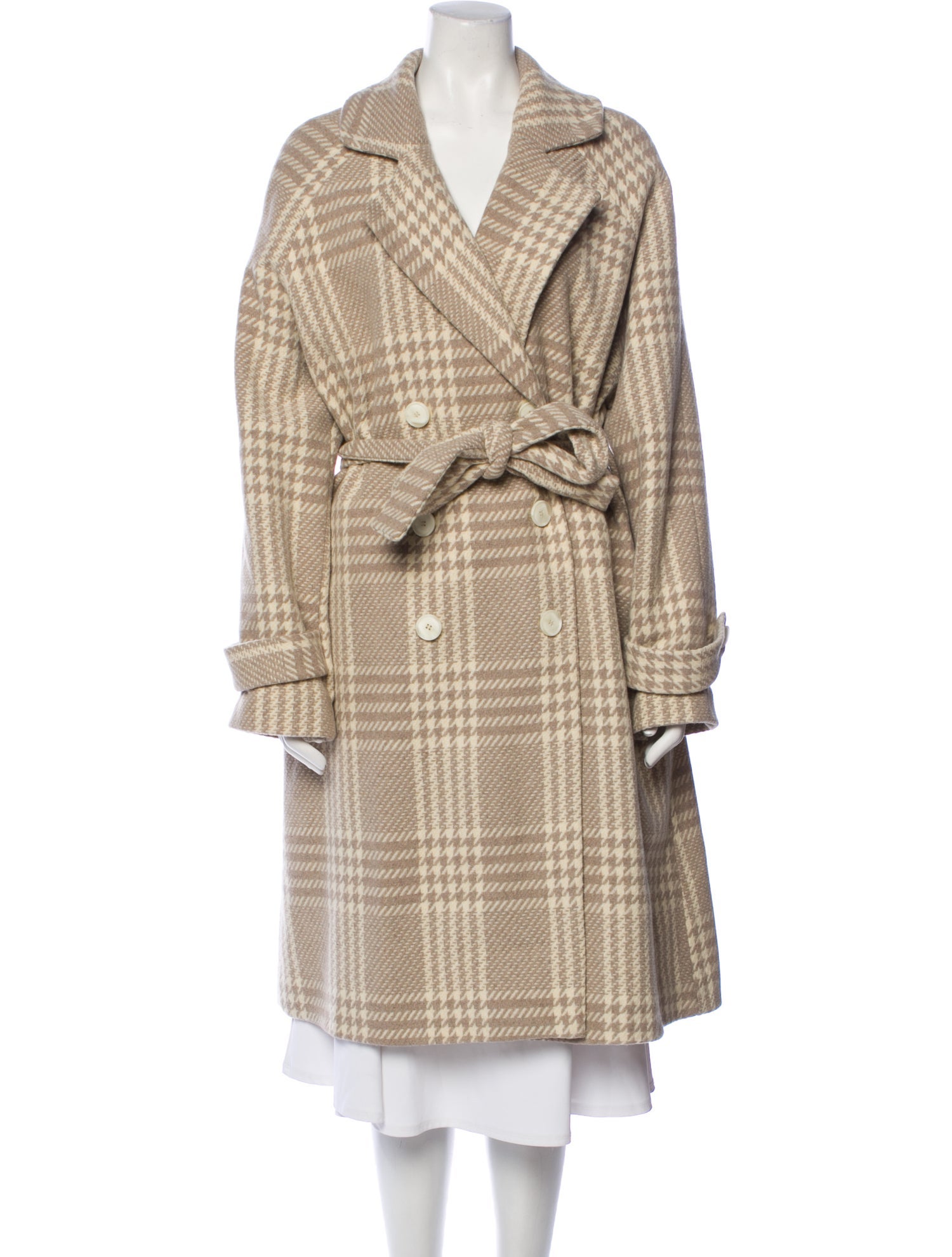 Unlabel Wool Houndstooth Print Coat