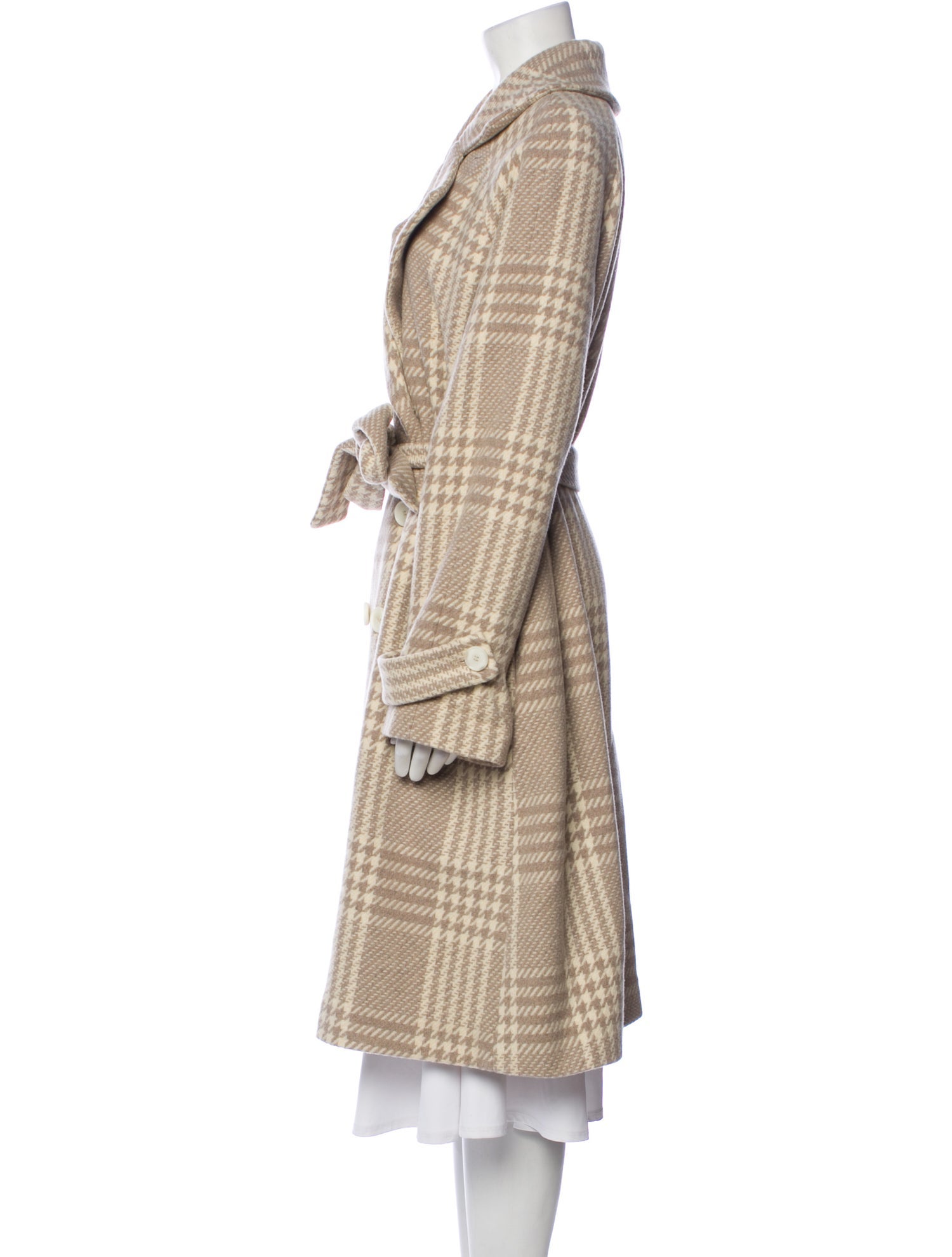 Unlabel Wool Houndstooth Print Coat