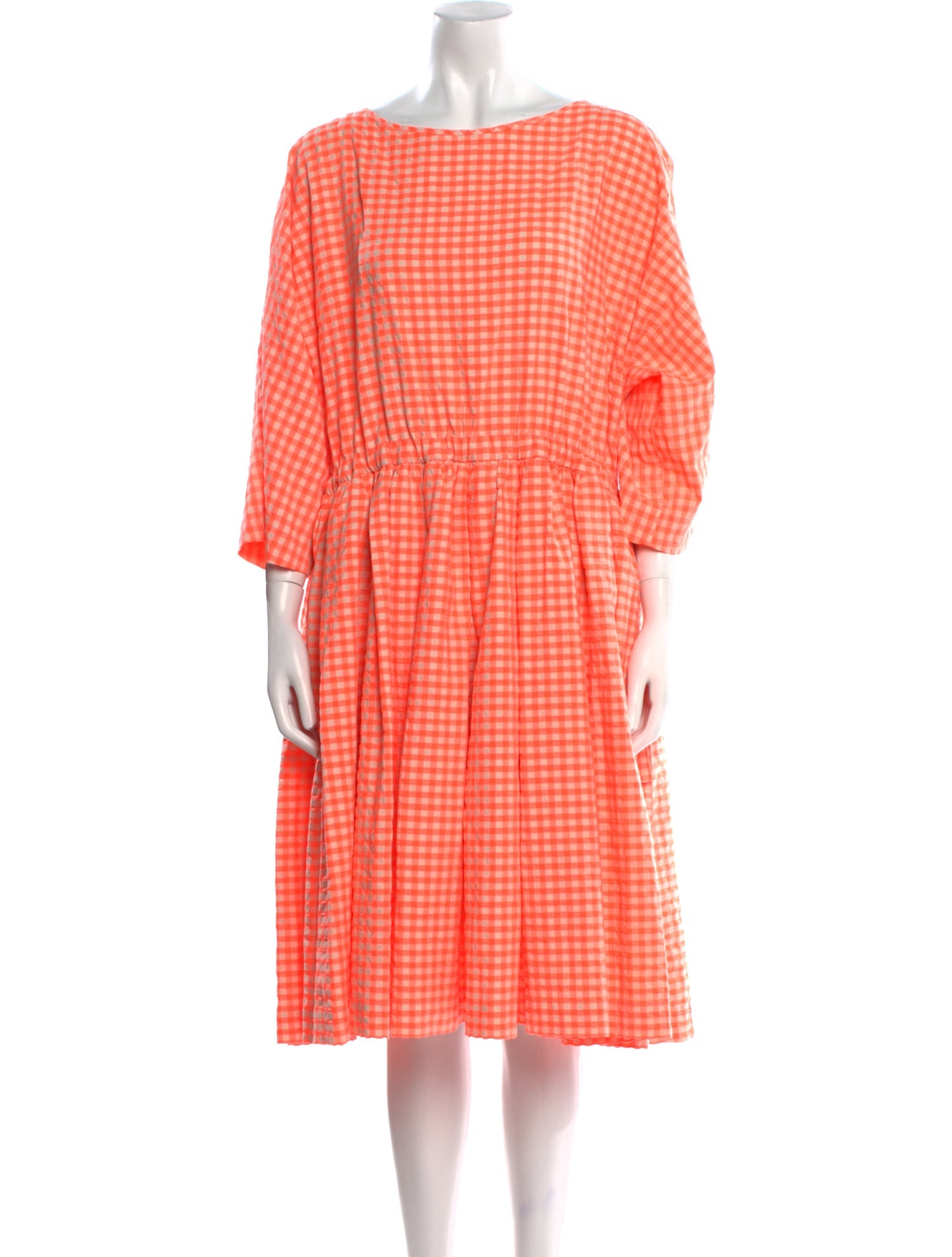 Unlabel Plaid Print Midi Length Dress