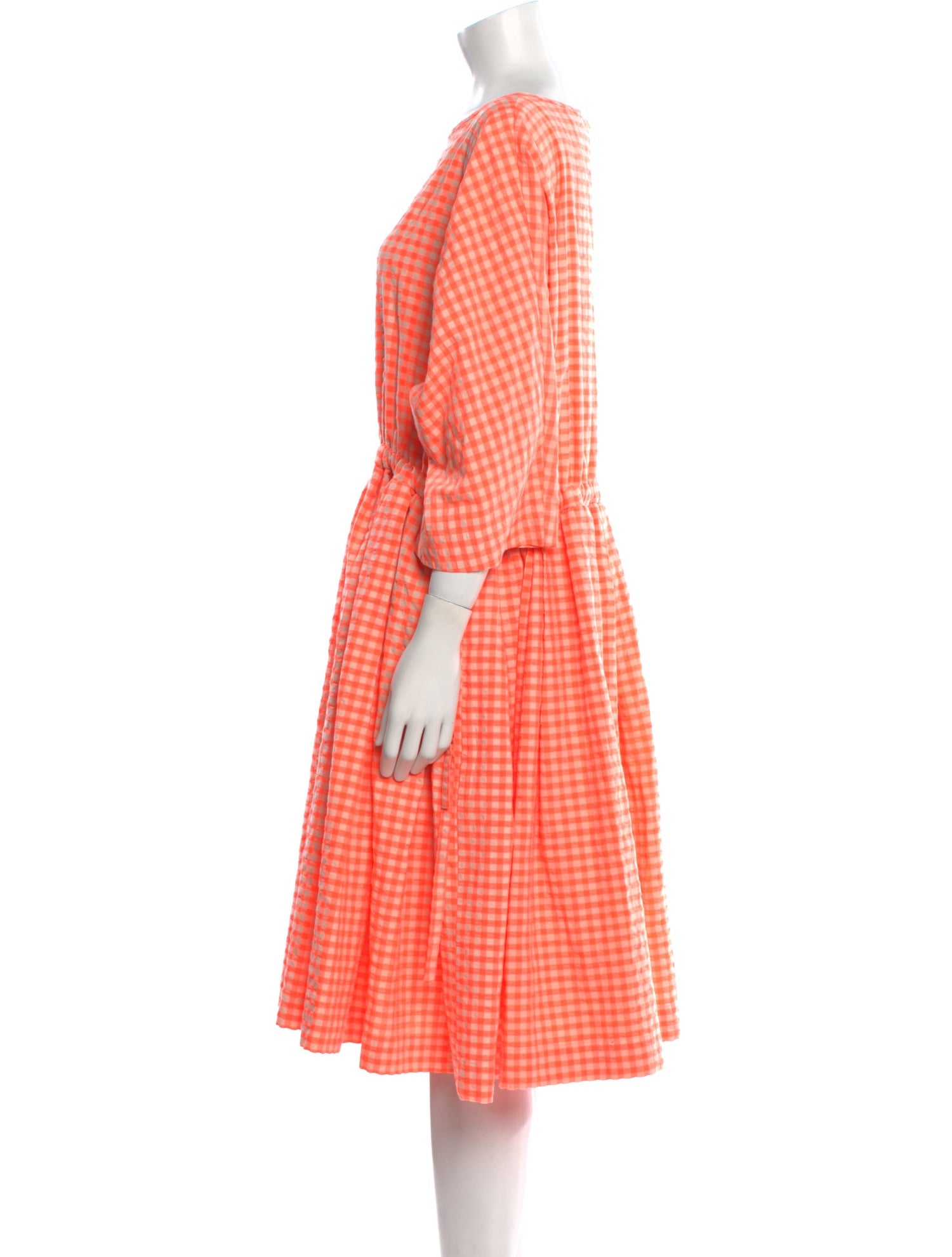 Unlabel Plaid Print Midi Length Dress
