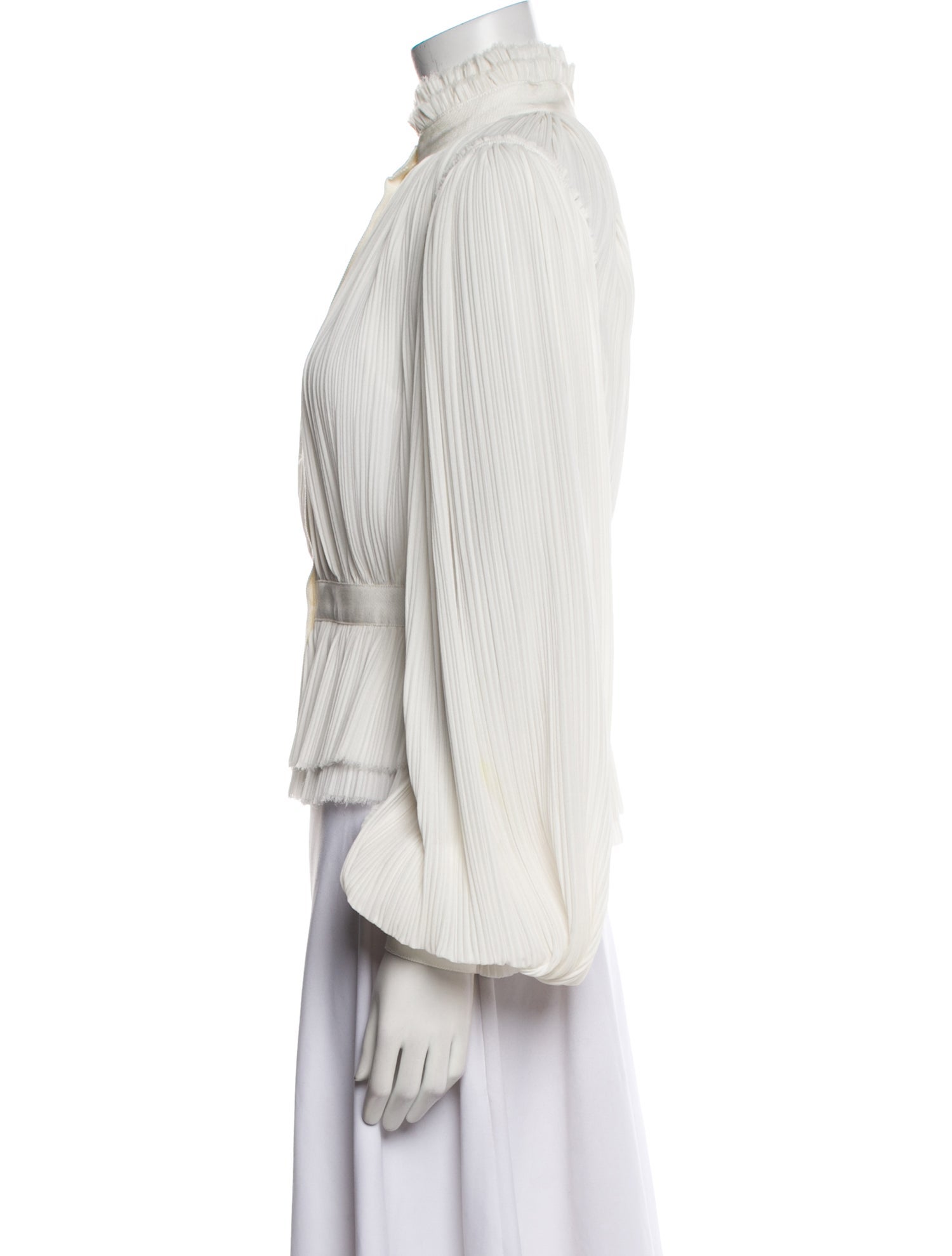 UNTTLD Striped Mock Neck Blouse