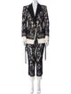 UNTTLD Lace Pattern Fringe Trim Accent Pantsuit