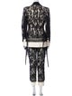 UNTTLD Lace Pattern Fringe Trim Accent Pantsuit