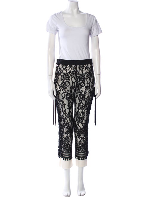 UNTTLD Lace Pattern Fringe Trim Accent Pantsuit