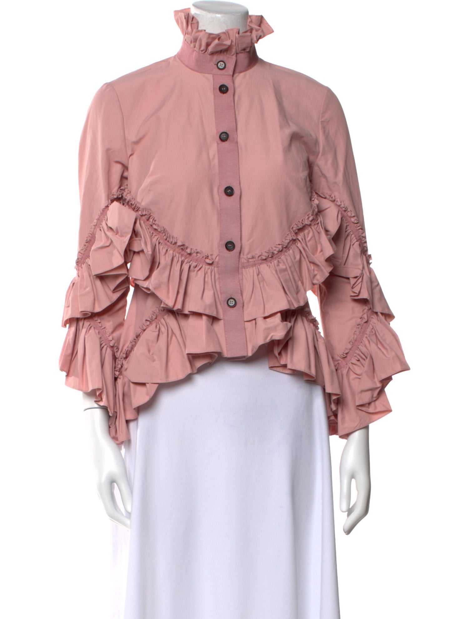 UNTTLD Mock Neck Three-Quarter Sleeve Crop Top