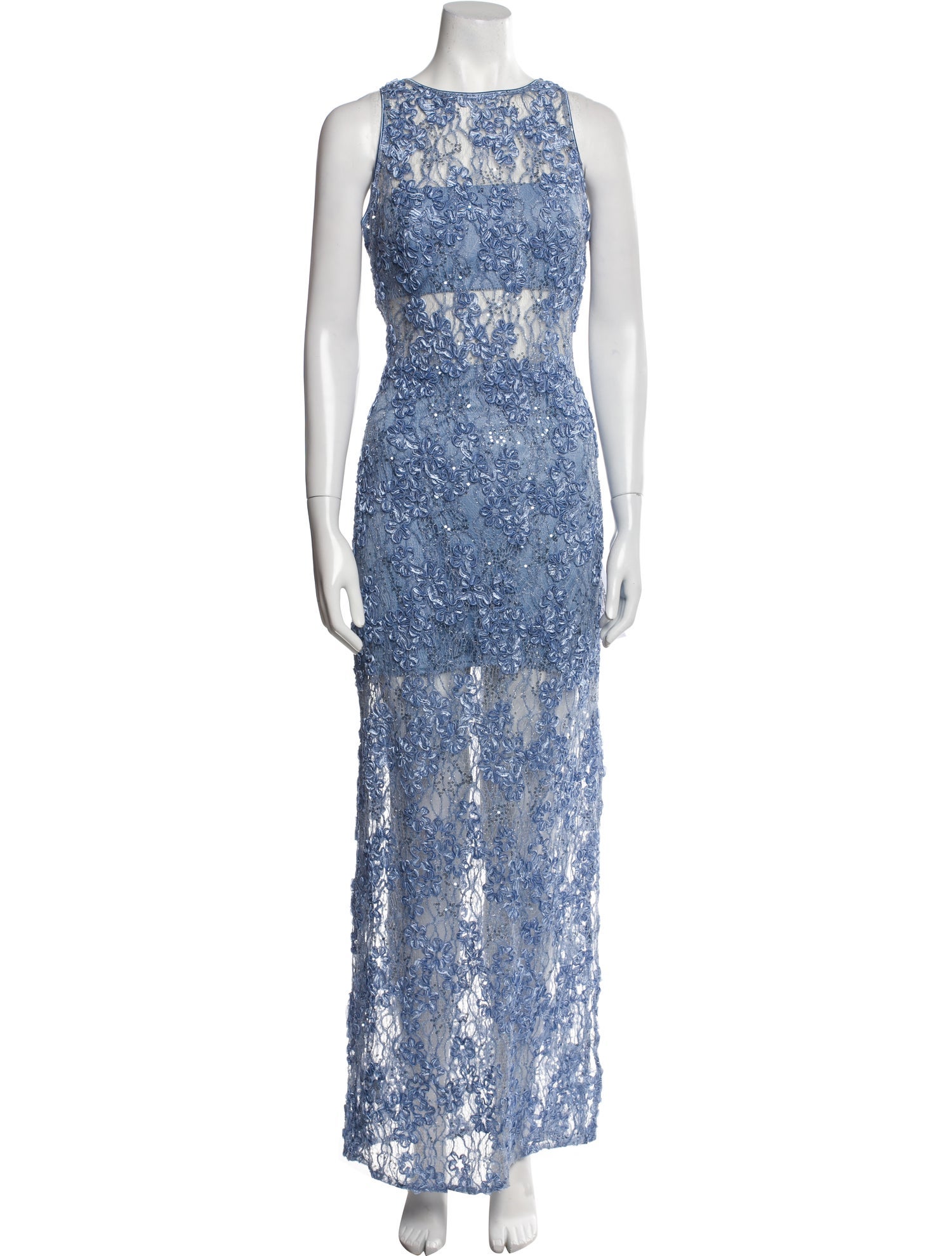 Sho Konishi Lace Pattern Long Dress