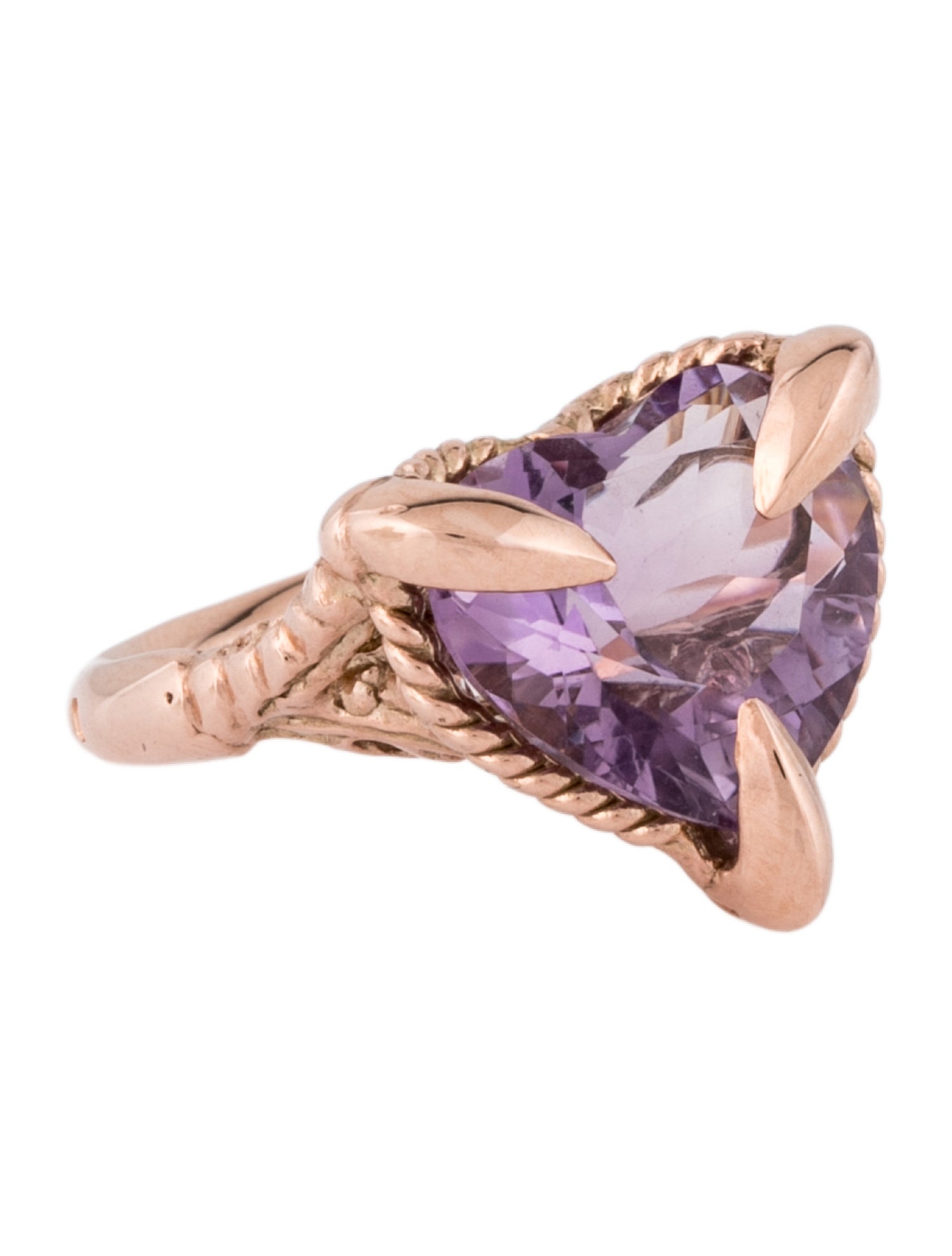 Tessa Metcalfe 9K Amethyst Claw Ring