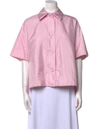 SHANG XIA Short Sleeve Button-Up Top