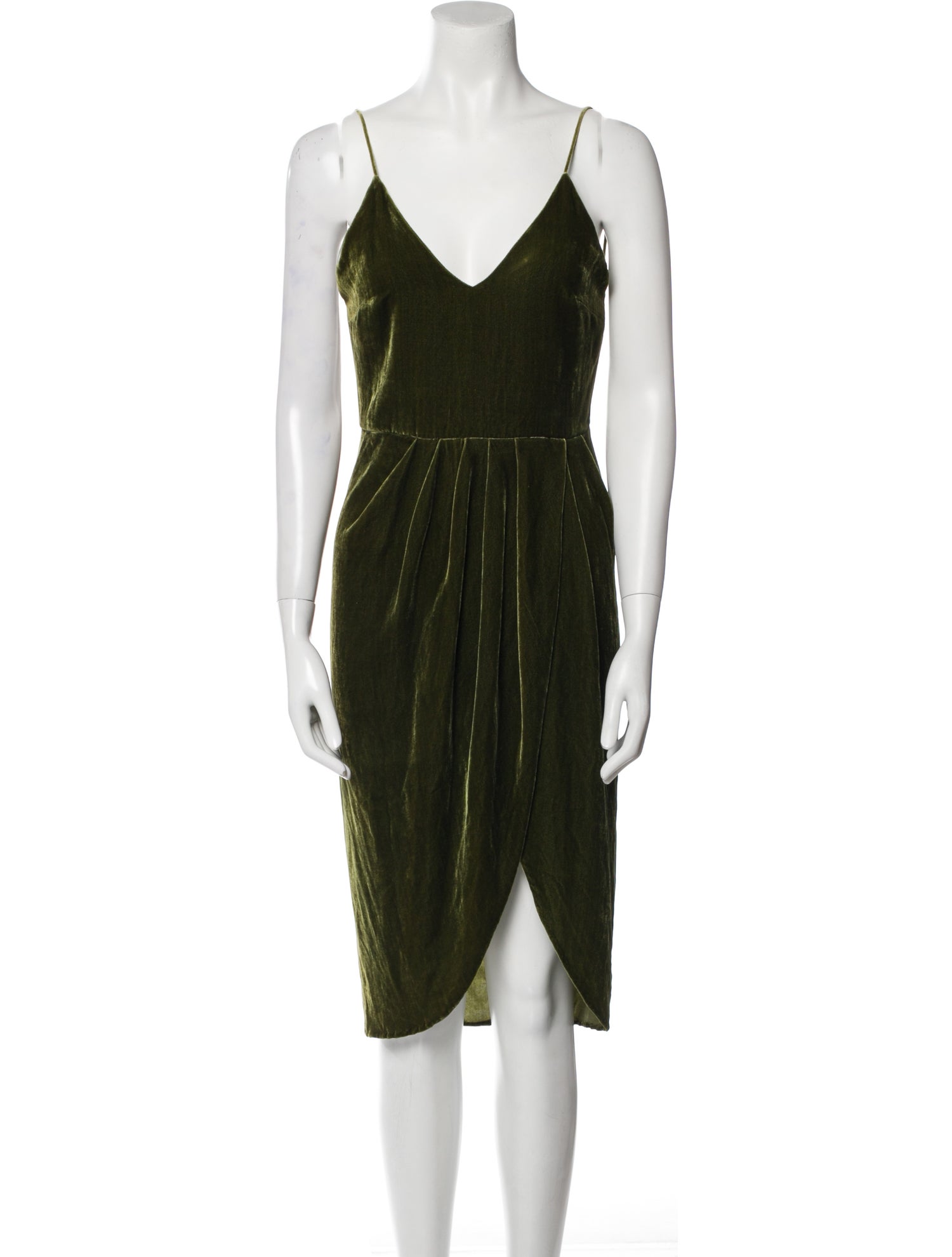 Vatanika Velvet Knee-Length Dress