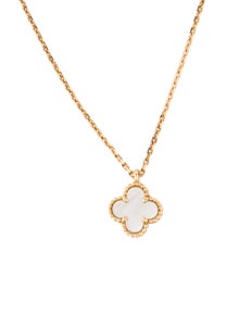 Van Cleef Arpels Sweet Alhambra Pendant Necklace Necklaces Vac20933 The Realreal