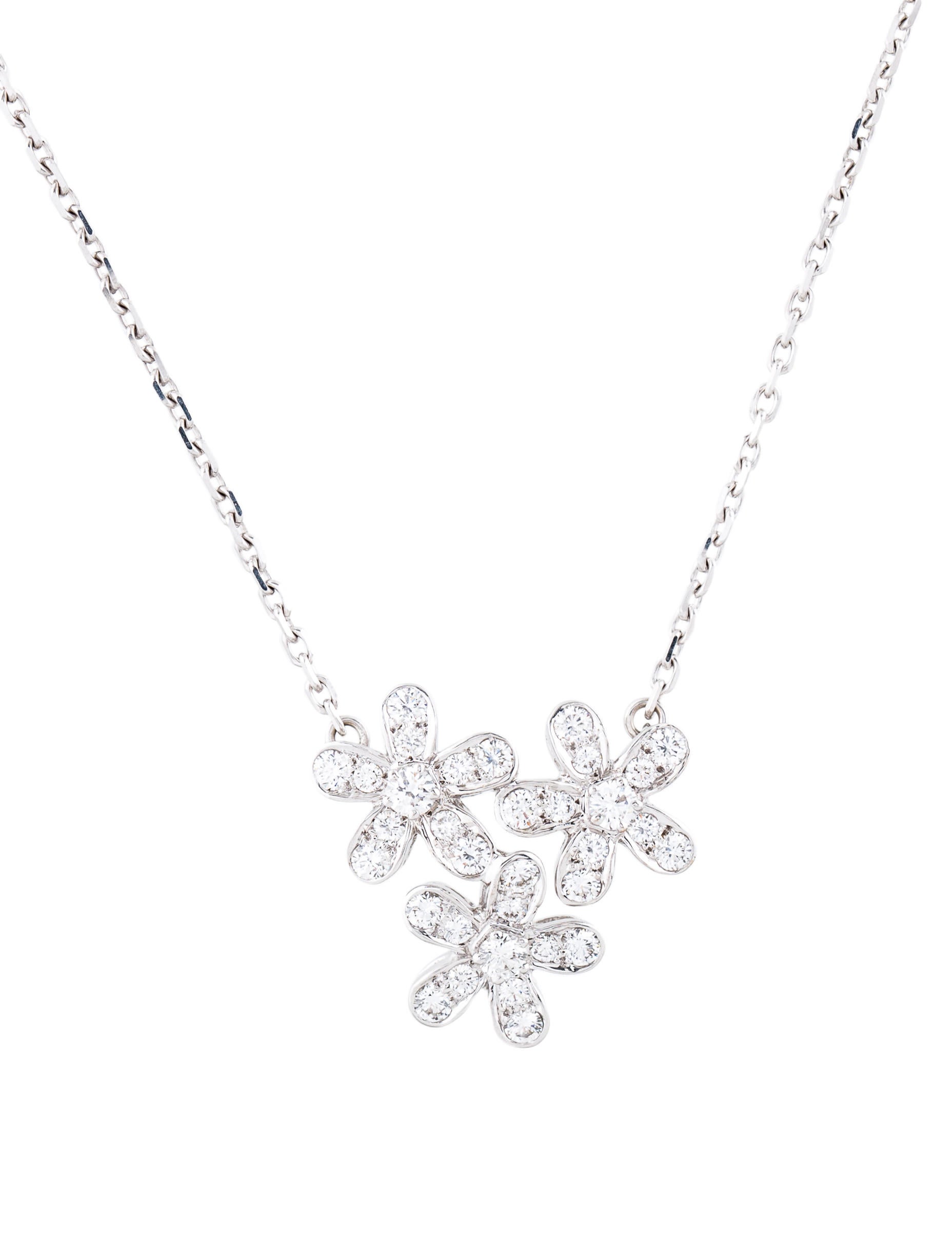 van cleef necklace flower