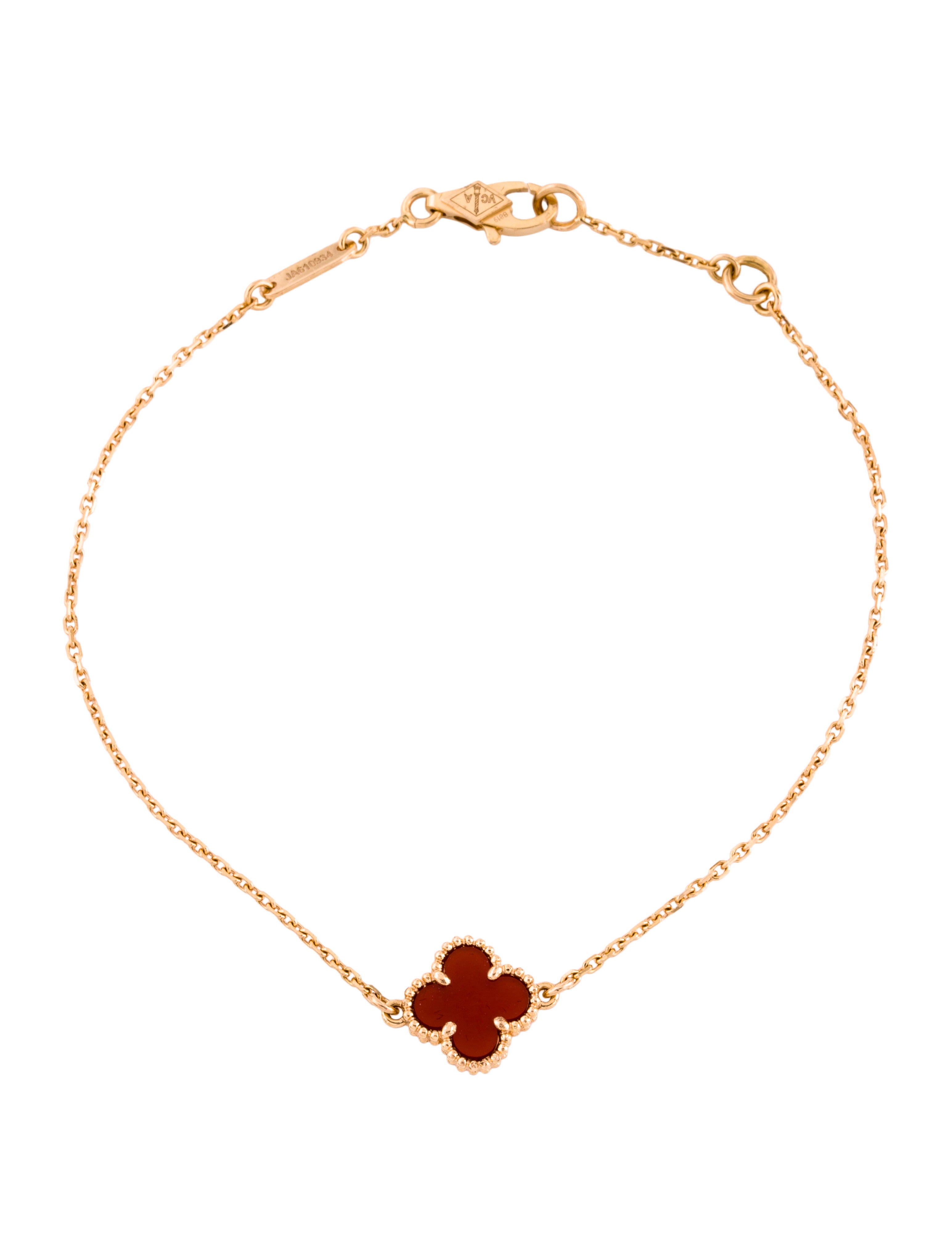 Van Cleef & Arpels Carnelian Sweet Alhambra Bracelet