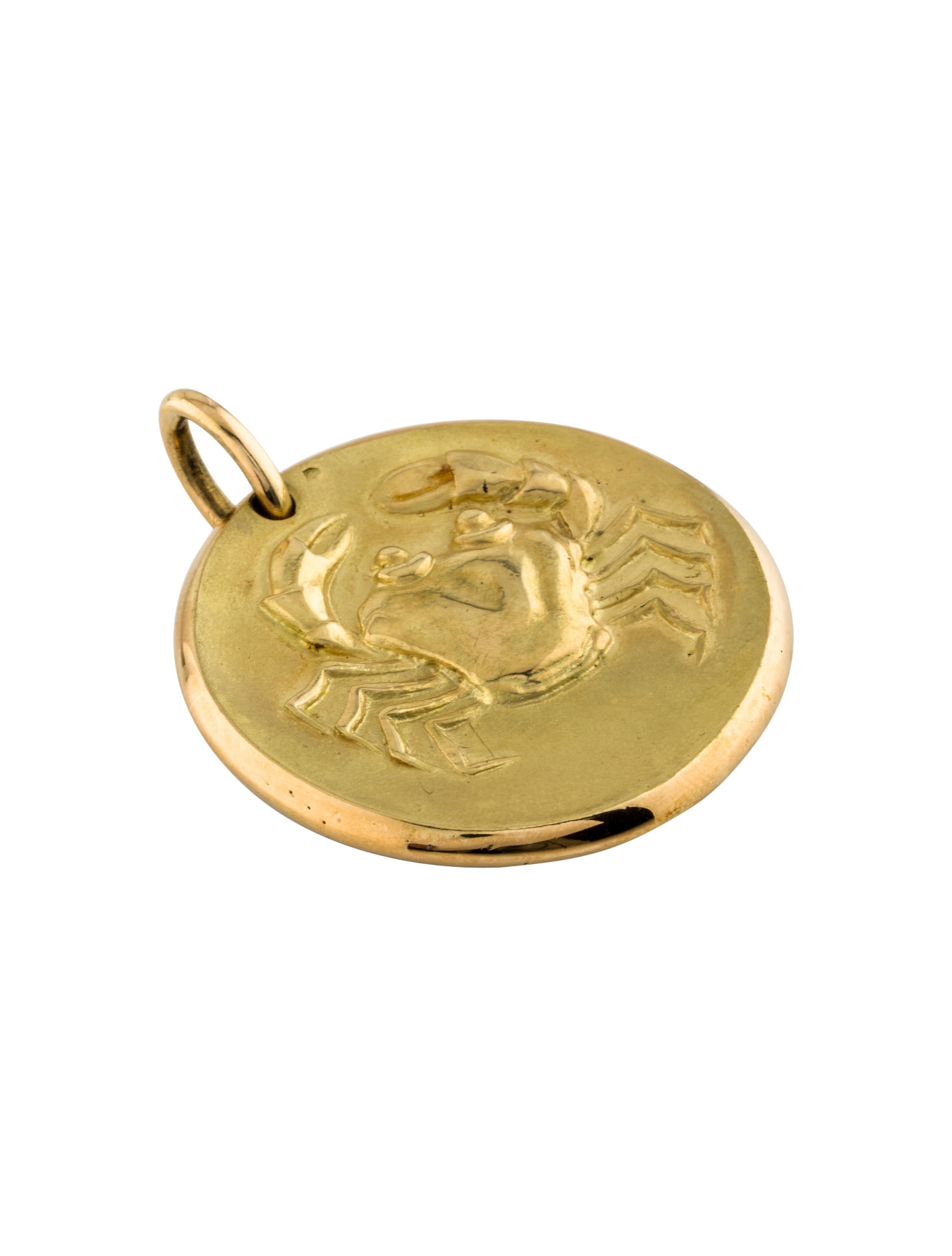 \u0026 Arpels Vintage Zodiac Cancer Pendant 
