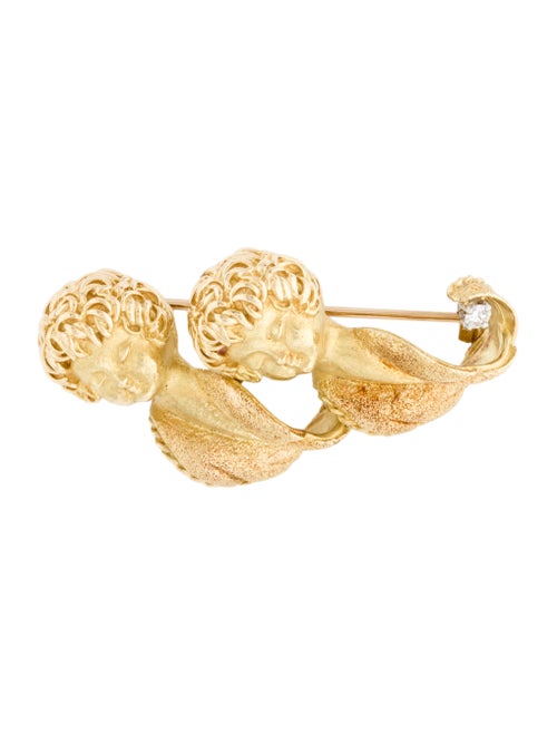 Van Cleef & Arpels Cherub Brooch yellow
