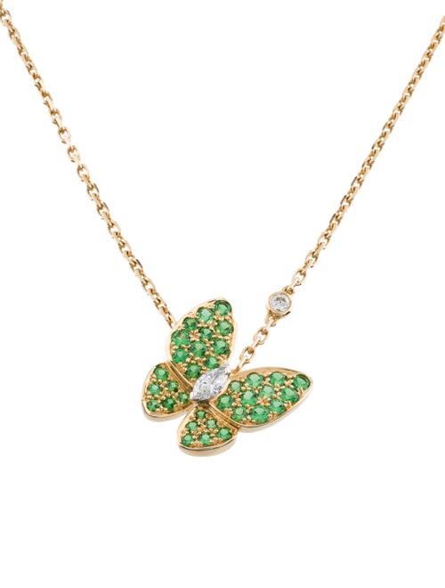 Van Cleef & Arpels Two Butterfly Pendant Necklace