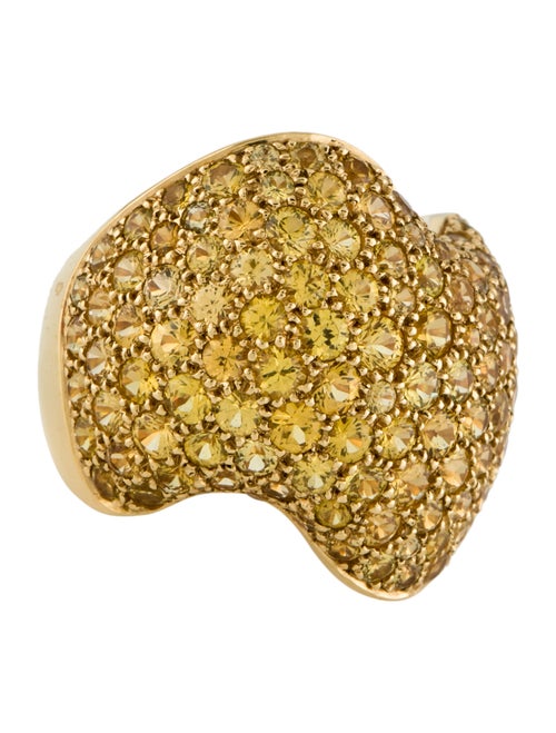 Van Cleef & Arpels 18K Yellow Sapphire Wave Ring y