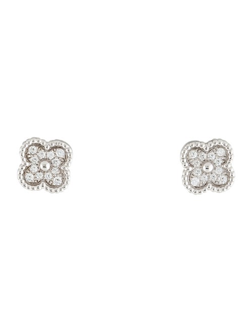 Van Cleef & Arpels Diamond Sweet Alhambra Stud Ear