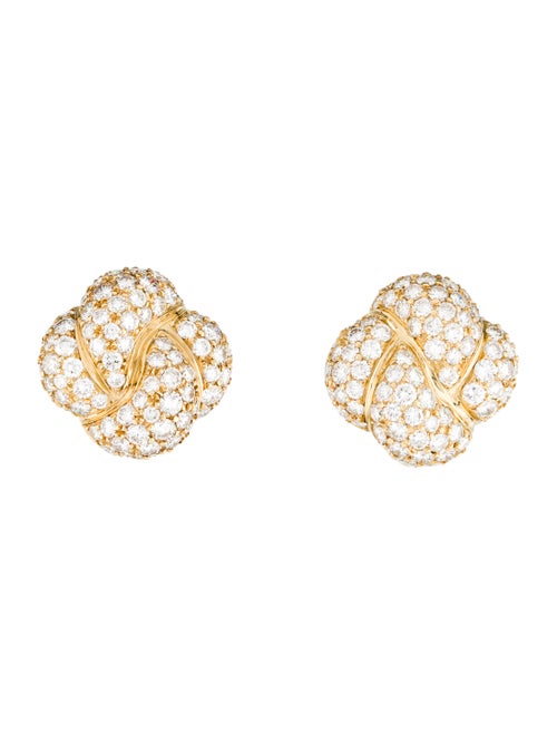 Van Cleef & Arpels Vintage Diamond Earclips Yellow