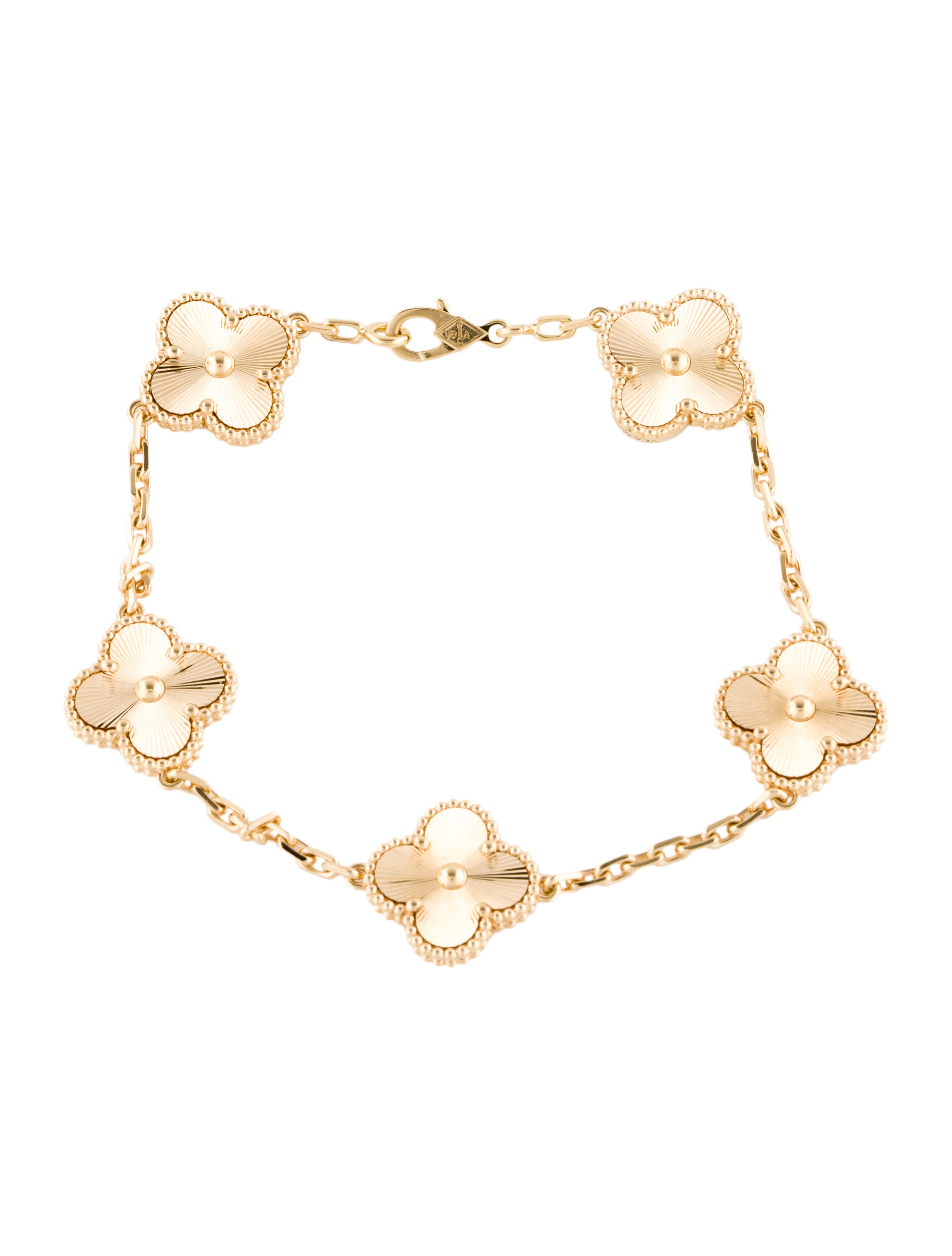 5 motif vintage alhambra bracelet Clearance