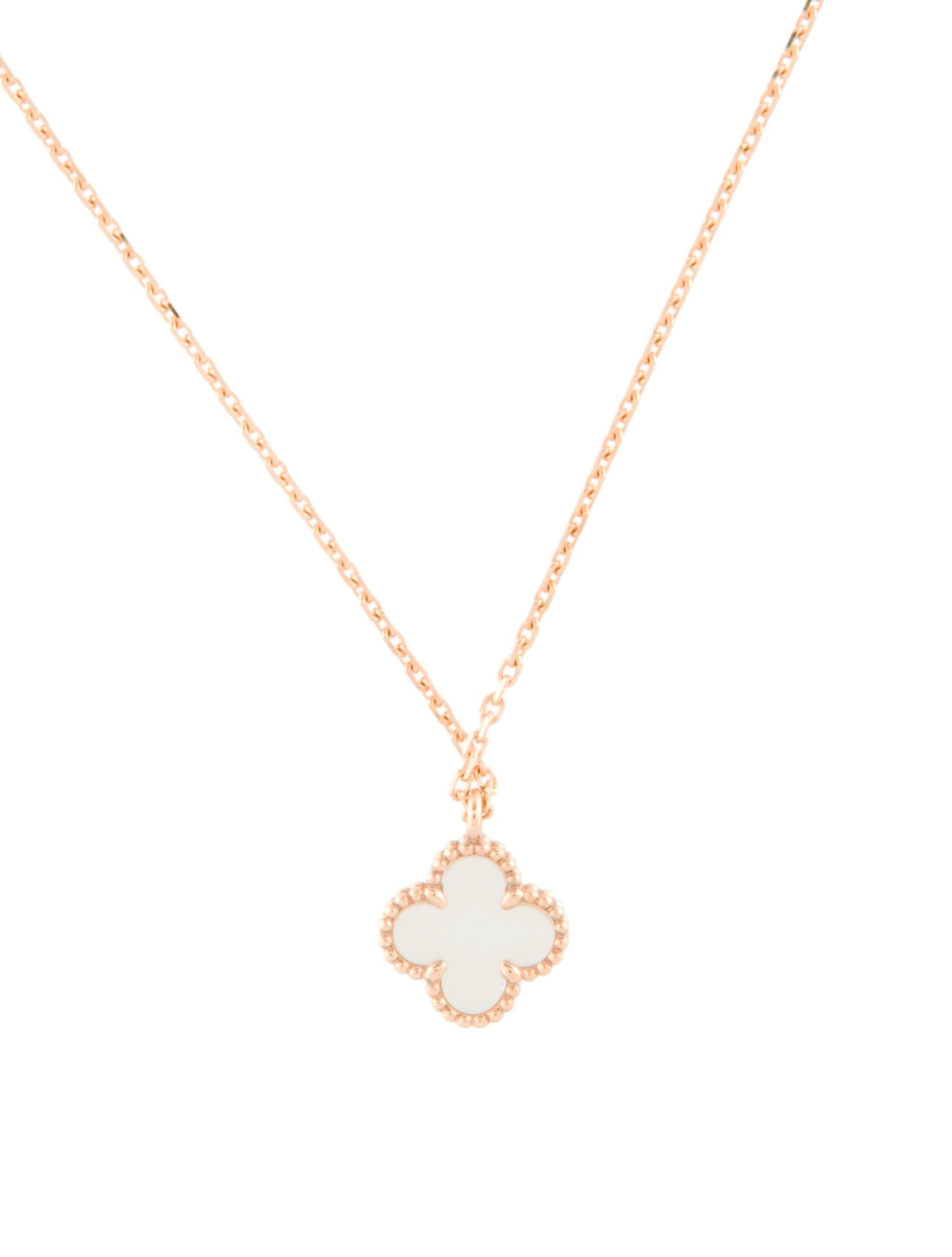 Van Cleef & Arpels Mother of Pearl Sweet Alhambra Pendant Necklace