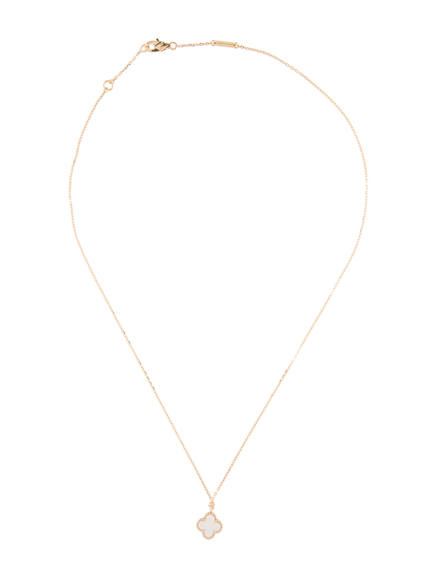 Van Cleef & Arpels Mother of Pearl Sweet Alhambra Pendant Necklace