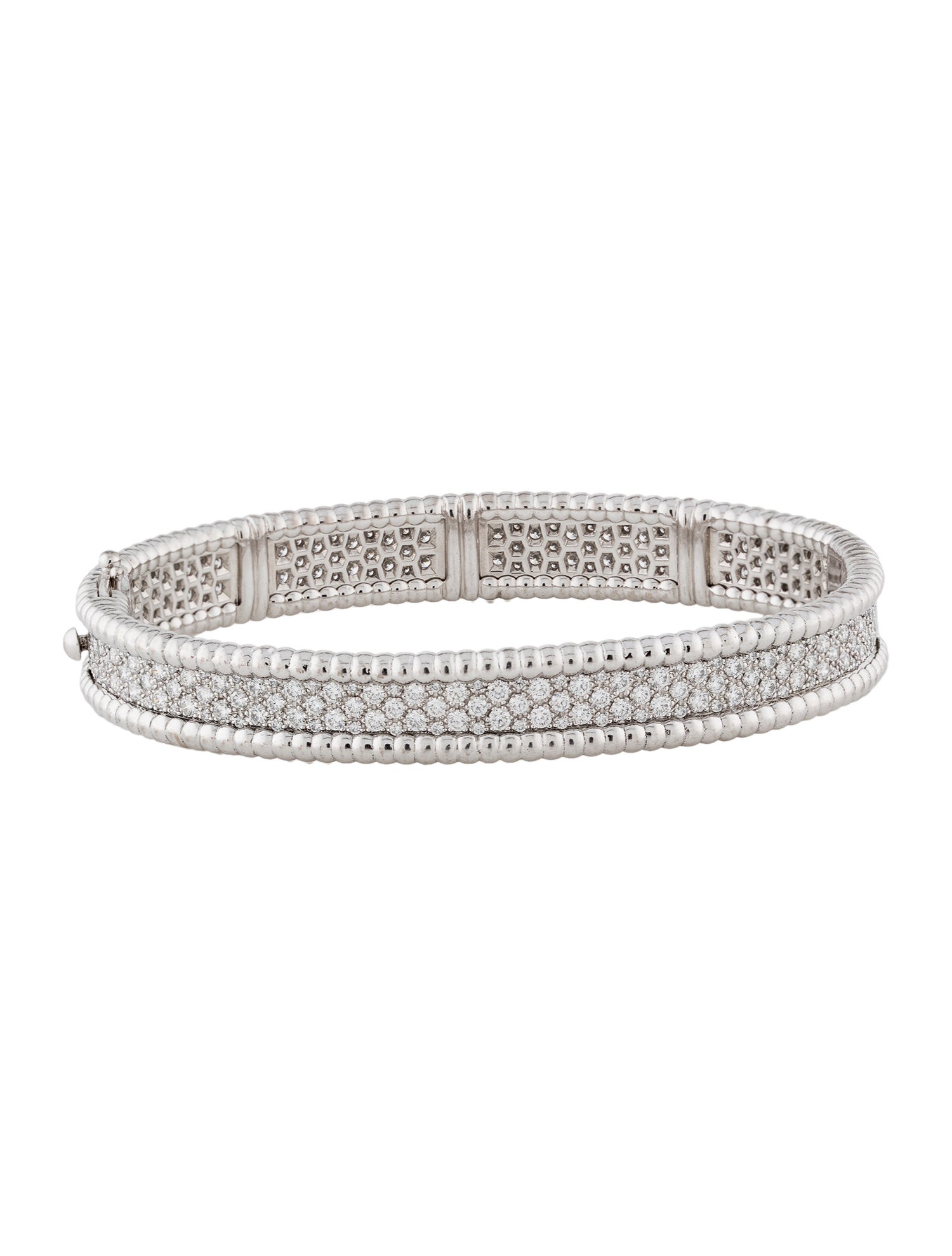 Van Cleef & Arpels Perlée Diamond 3 Row Medium Model Bracelet