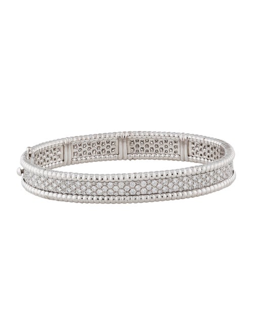 Van Cleef & Arpels Perlée Diamond 3 Row Medium Model Bracelet