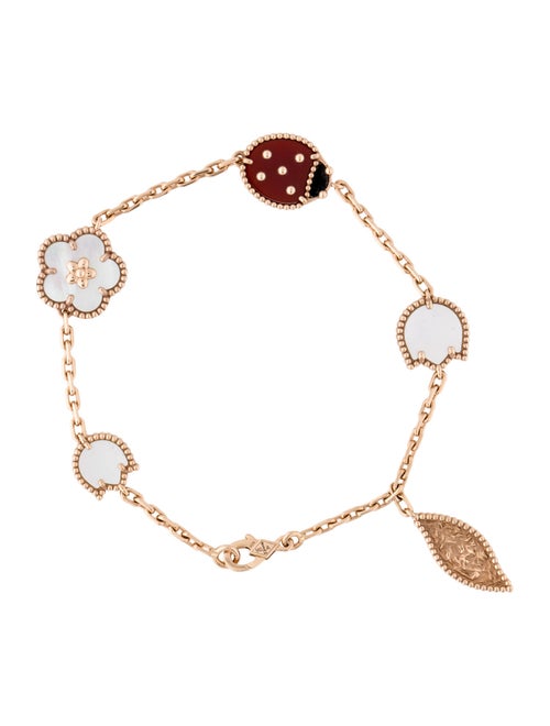 Van Cleef & Arpels Mother of Pearl Lucky Spring 5 Motifs Bracelet