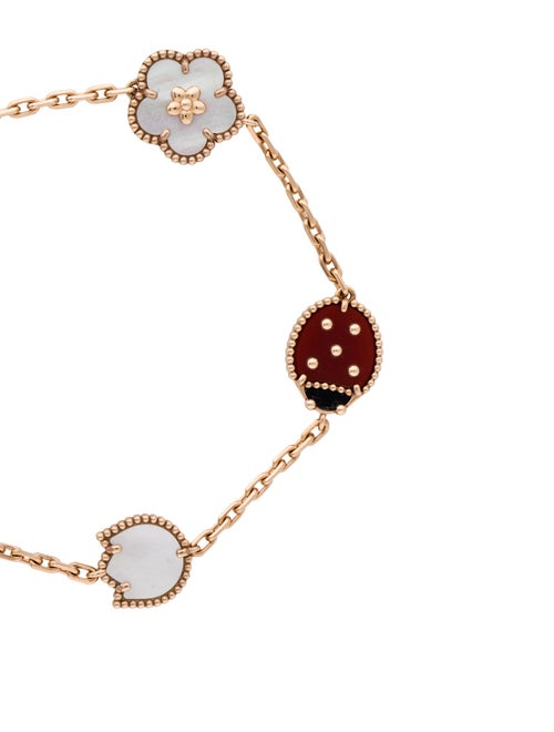 Van Cleef & Arpels Mother of Pearl Lucky Spring 5 Motifs Bracelet