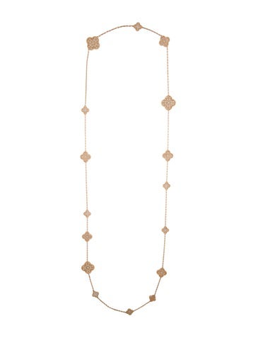Van Cleef & Arpels Station Magic Alhambra Long Necklace, 16 Motifs