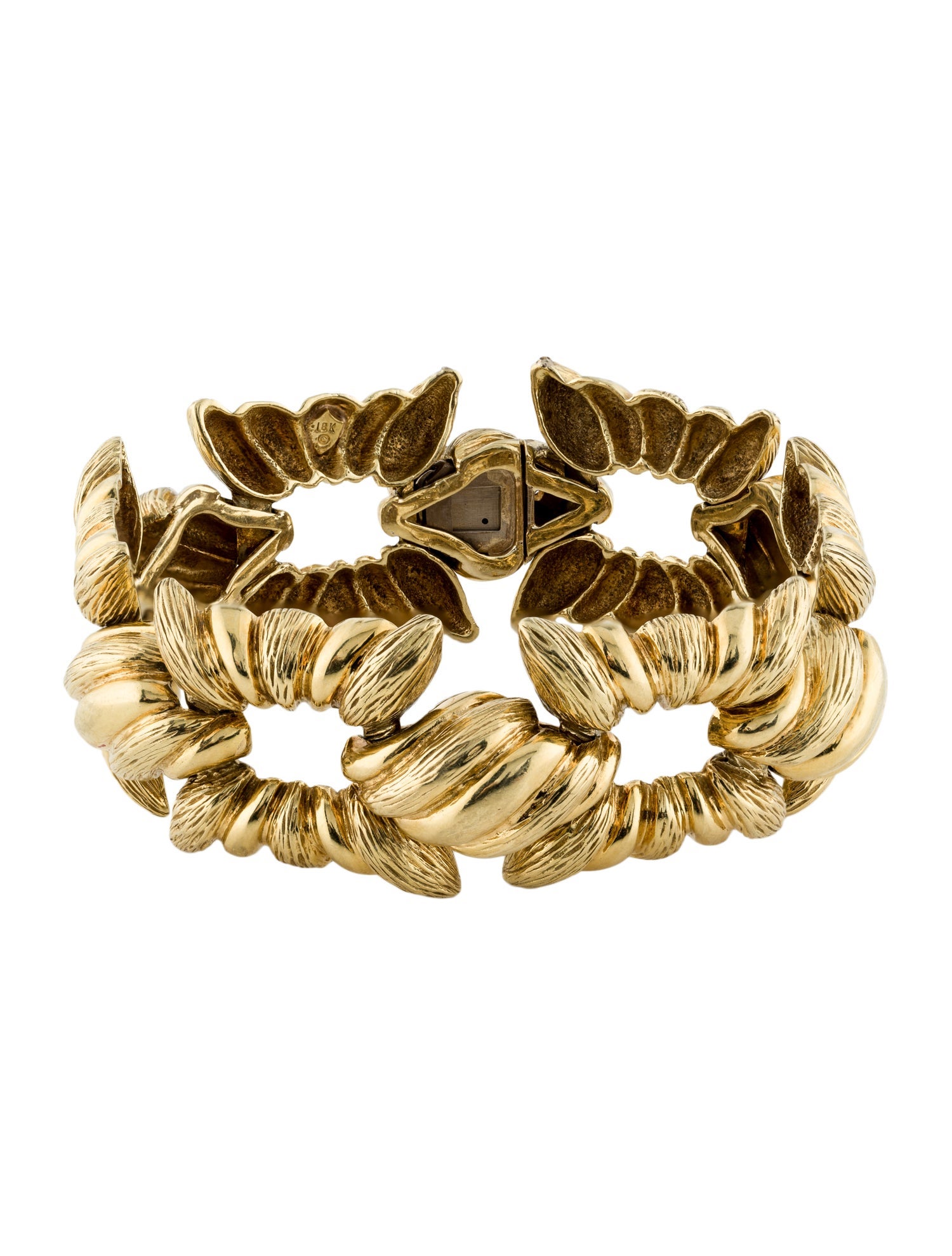 Van Cleef & Arpels Vintage Fluted Textured Link Bracelet