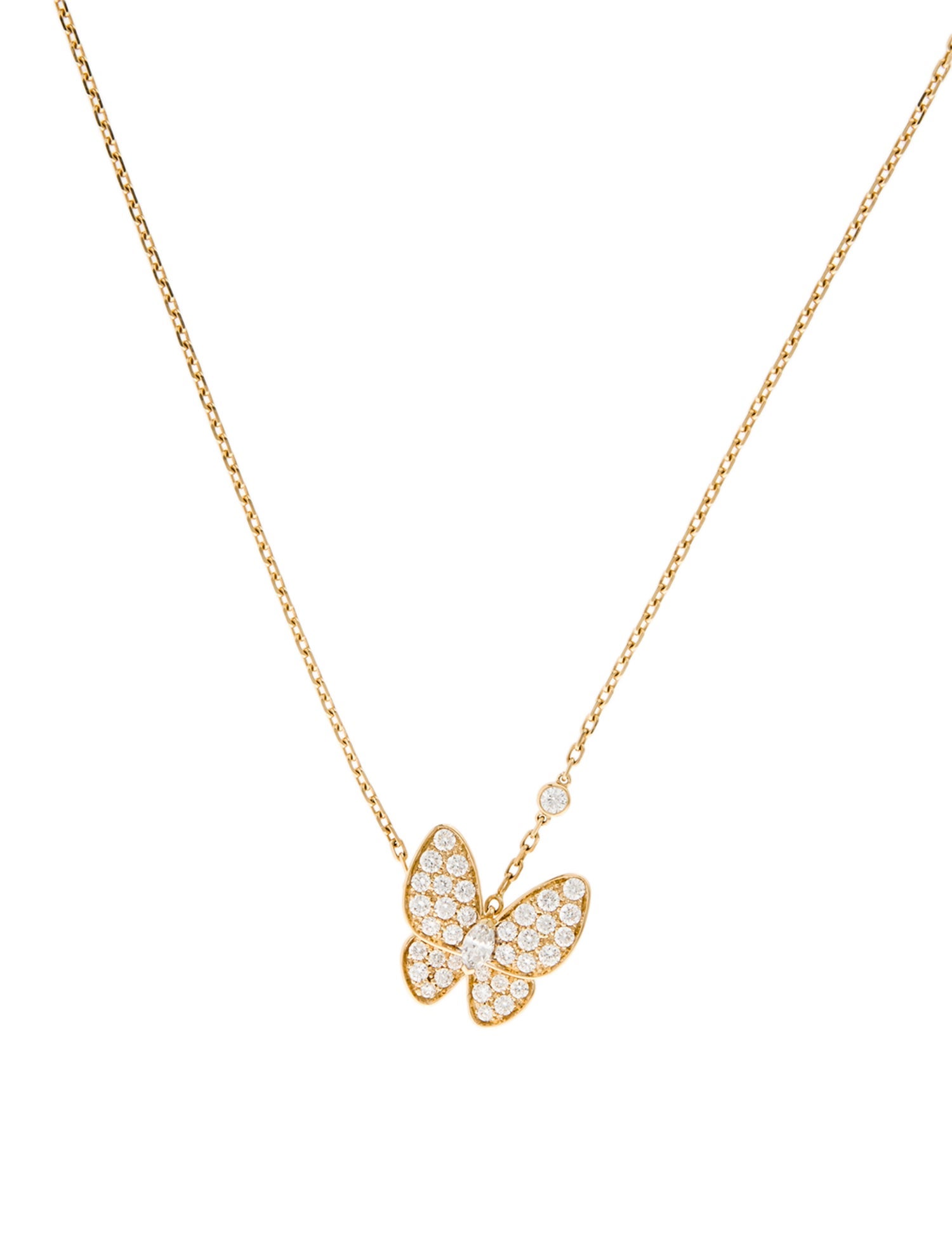 Van Cleef & Arpels Two Butterfly Pendant Necklace