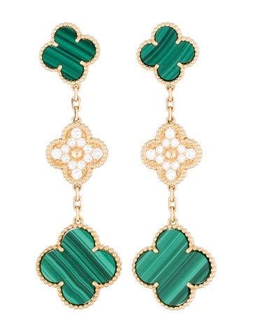 Van Cleef & Arpels Drop Magic Alhambra Earrings, 3 Motifs