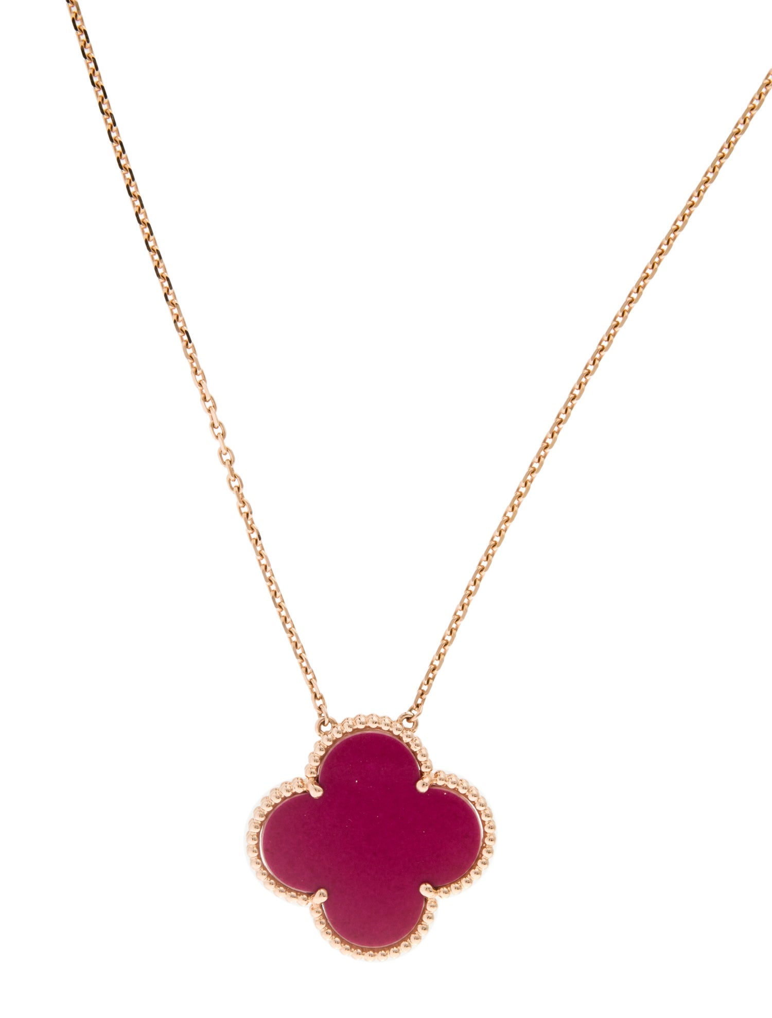 Van Cleef & Arpels Limited Edition Sevres Porcelain Magic Alhambra Necklace