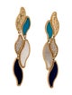 Van Cleef & Arpels Mother of Pearl Lucky Summer Wave Drop Earrings