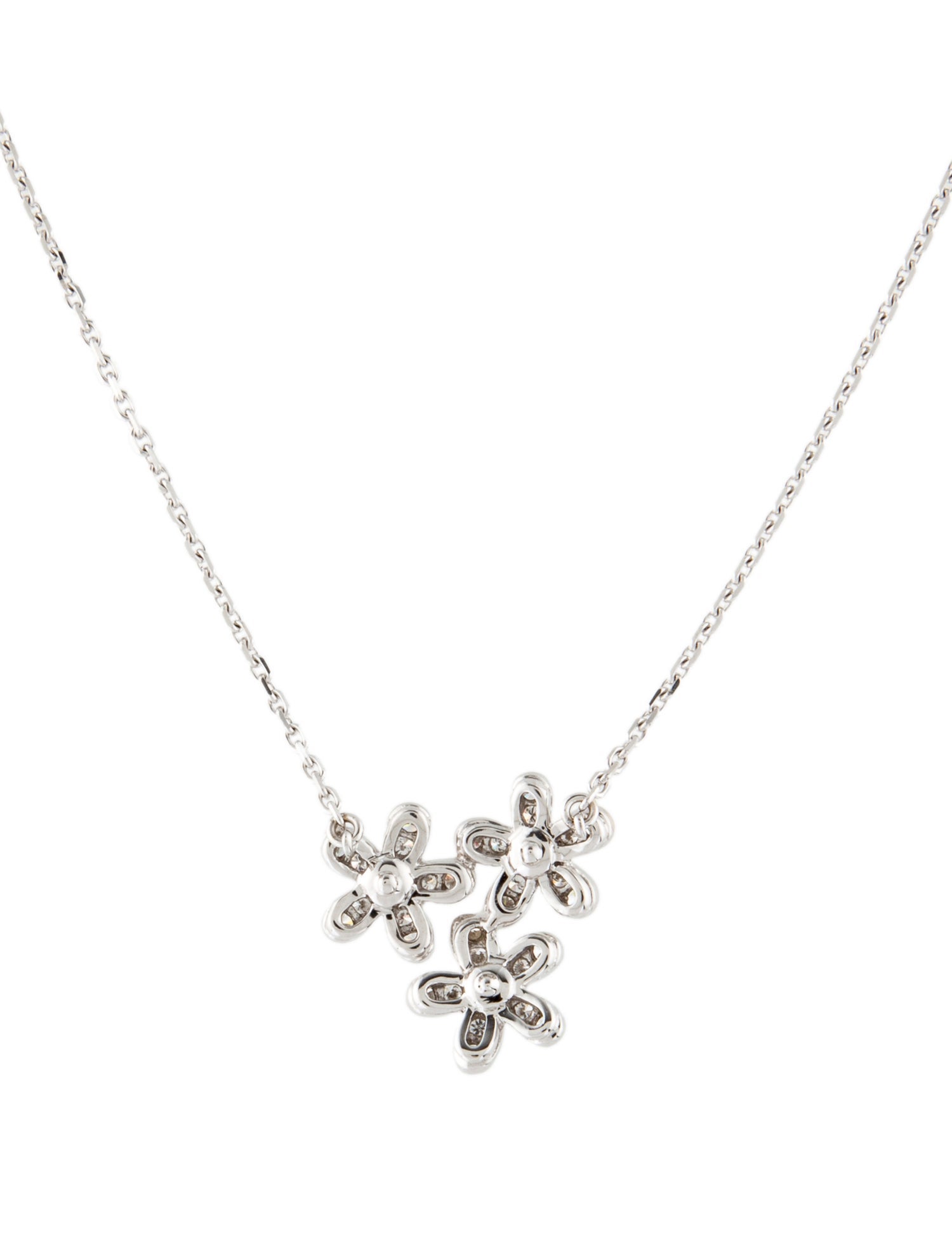 Van Cleef & Arpels Socrate 3 Flower Pendant Necklace