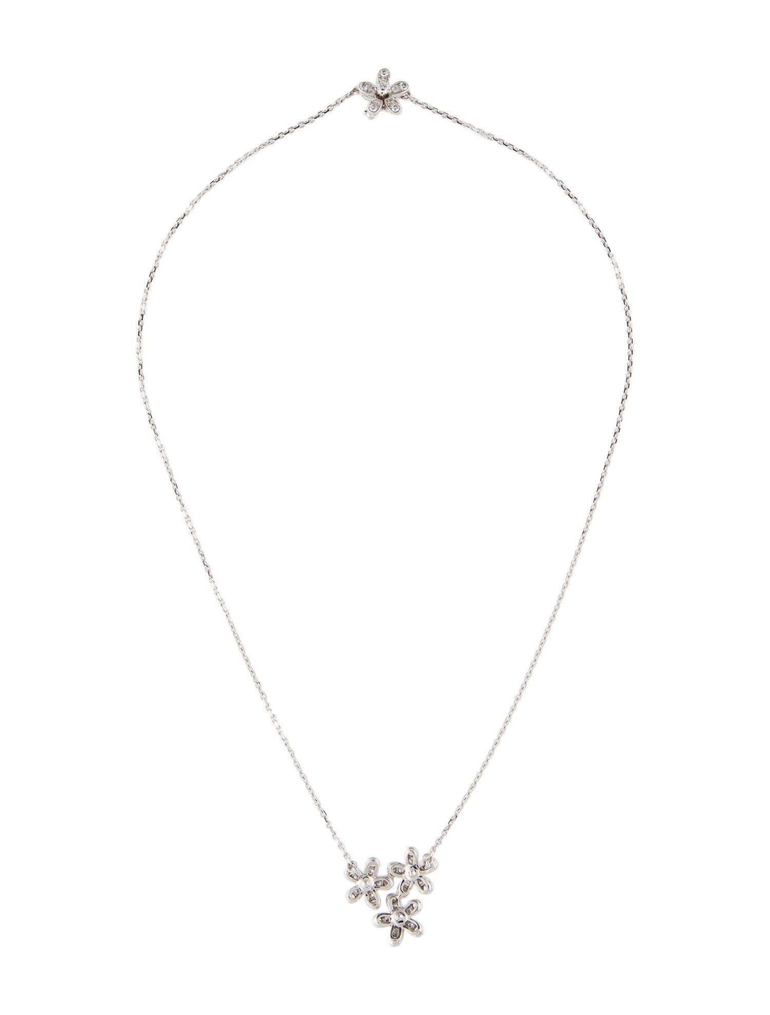 Van Cleef & Arpels Socrate 3 Flower Pendant Necklace