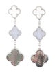Van Cleef & Arpels Mother of Pearl Magic Alhambra 3 Motif Earrings