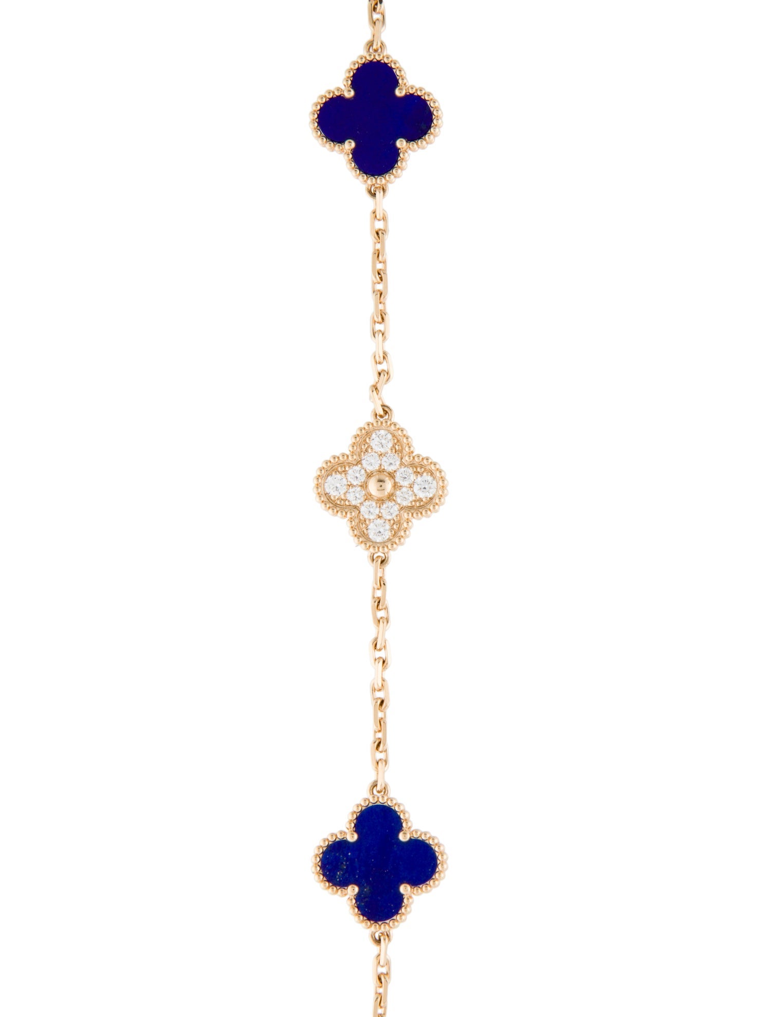 Van Cleef & Arpels 2024 Limited Edition Vintage Alhambra Long Necklace, 20 Motifs