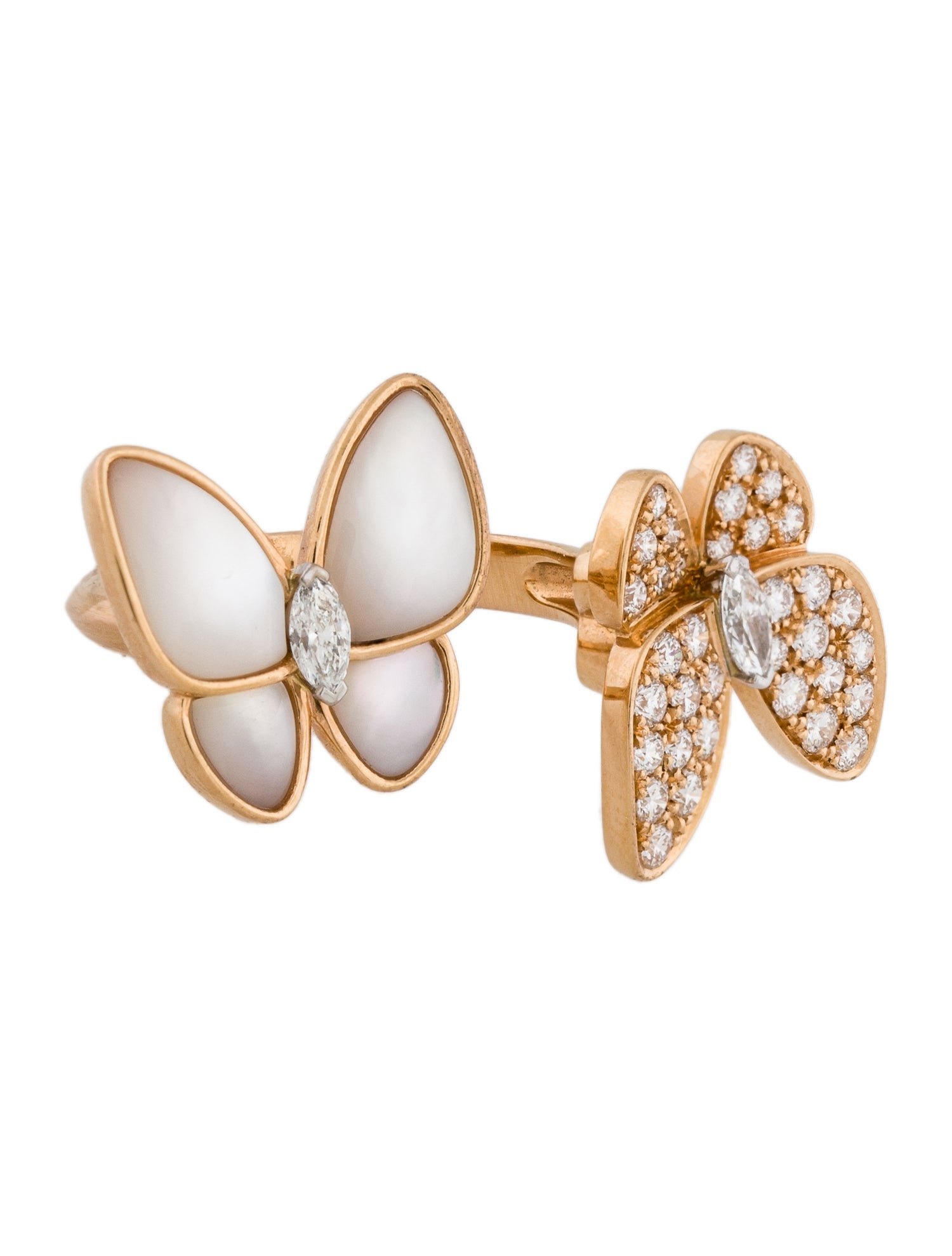 Van Cleef & Arpels Two Butterfly Between the Finger Ring