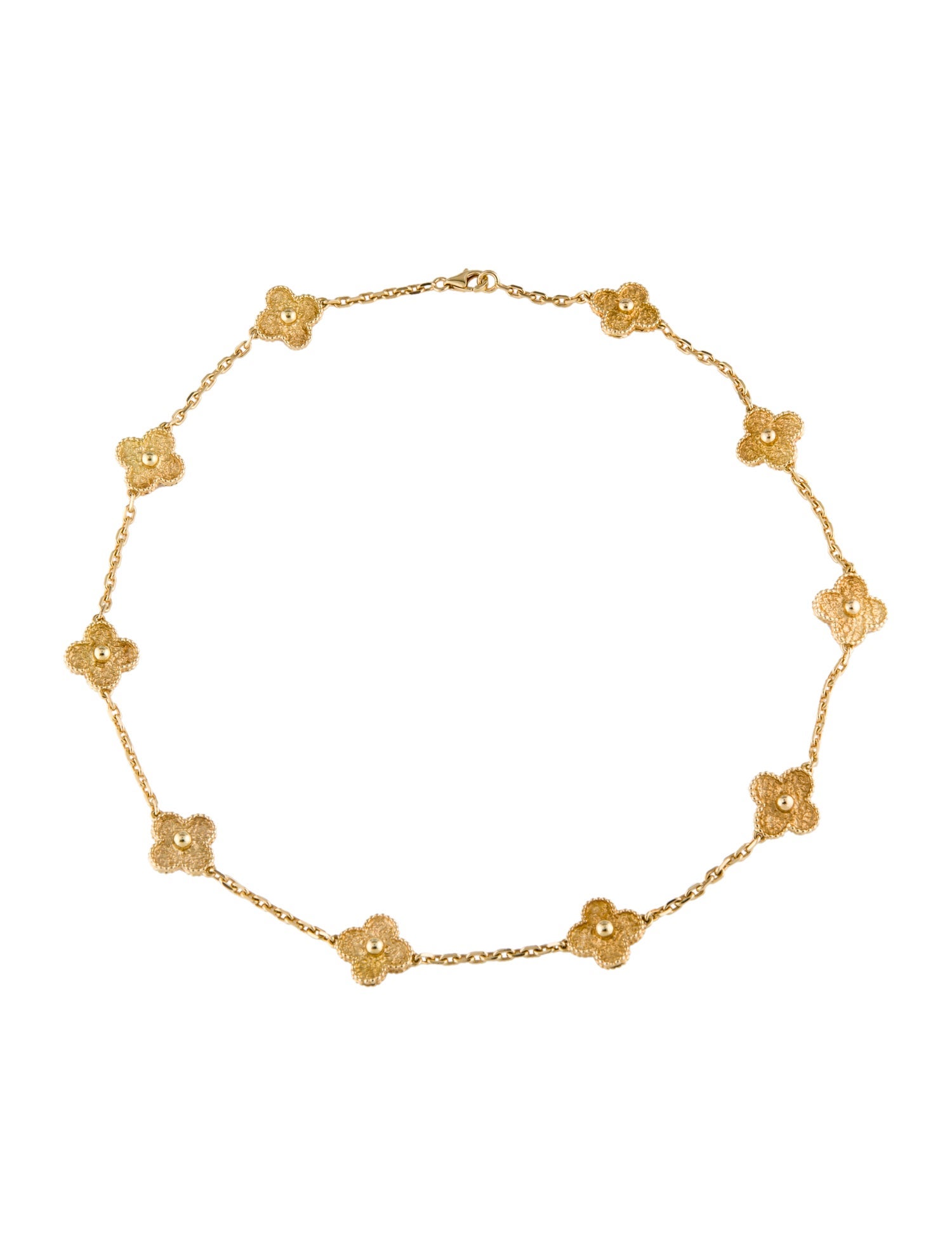 Van Cleef & Arpels Vintage Alhambra Necklace, 10 Motifs