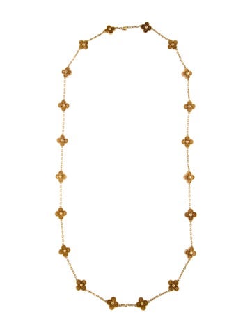 Van Cleef & Arpels Station Vintage Alhambra 20 Motif Necklace