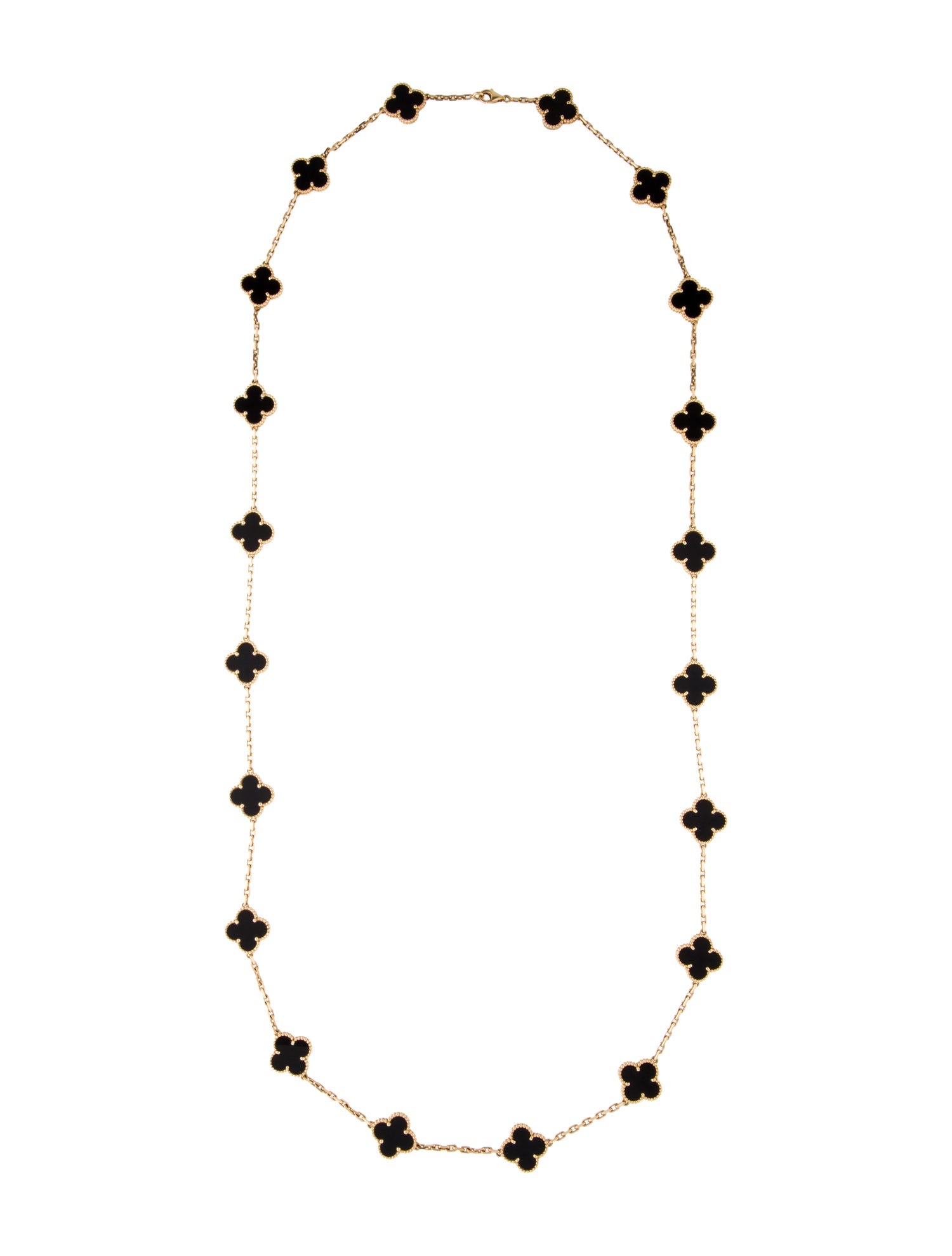 Van Cleef & Arpels Vintage Alhambra Long Necklace, 20 Motifs