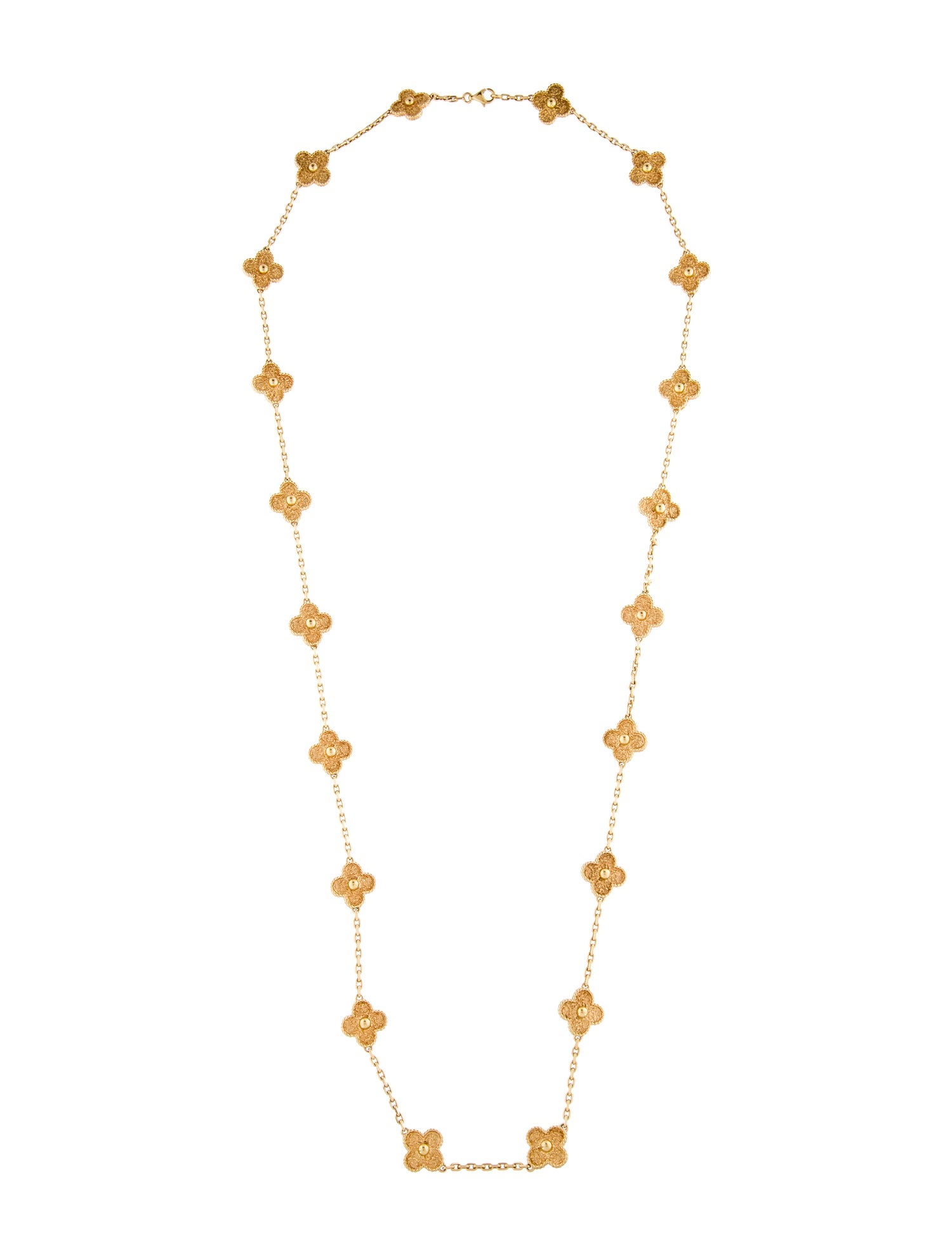 Van Cleef & Arpels Vintage Alhambra 20 Motifs Long Necklace
