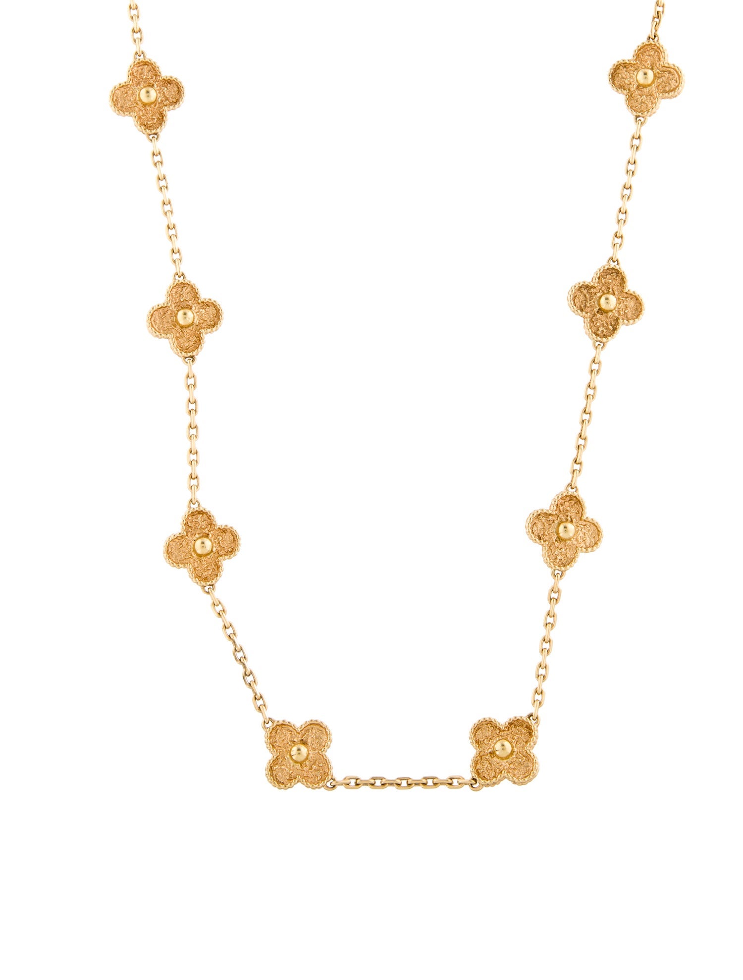 Van Cleef & Arpels Vintage Alhambra 20 Motifs Long Necklace