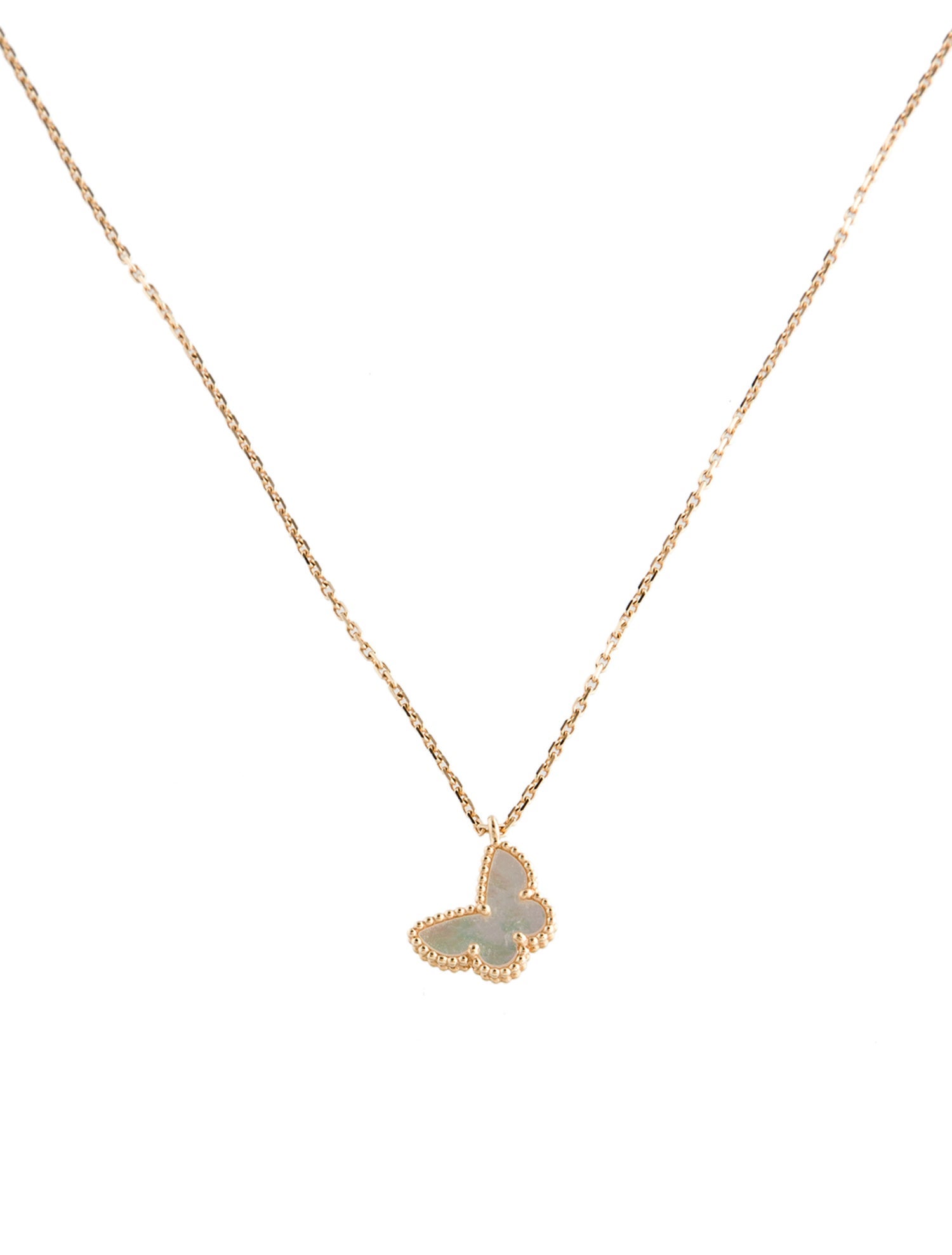 Van Cleef & Arpels Mother of Pearl Sweet Butterflies Pendant Necklace